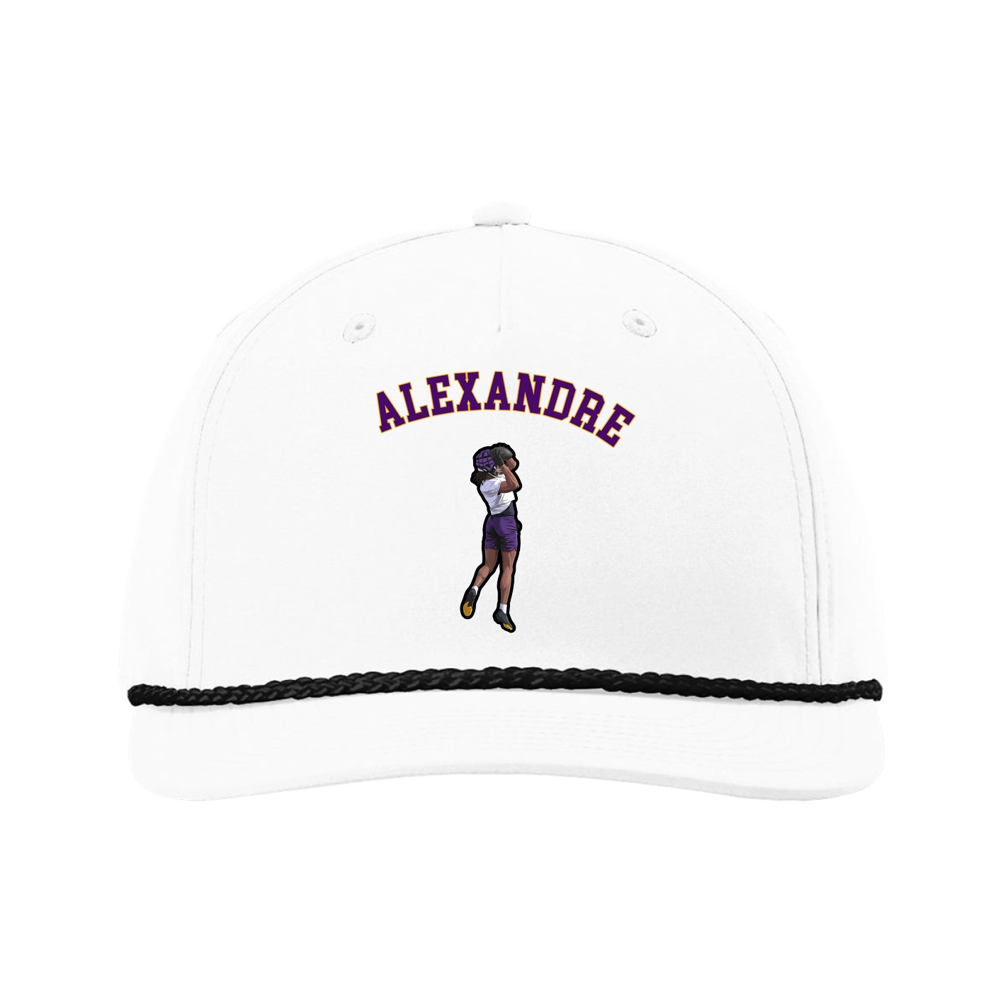 Five-Panel Classic Rope Cap — Shirsey Arch in White