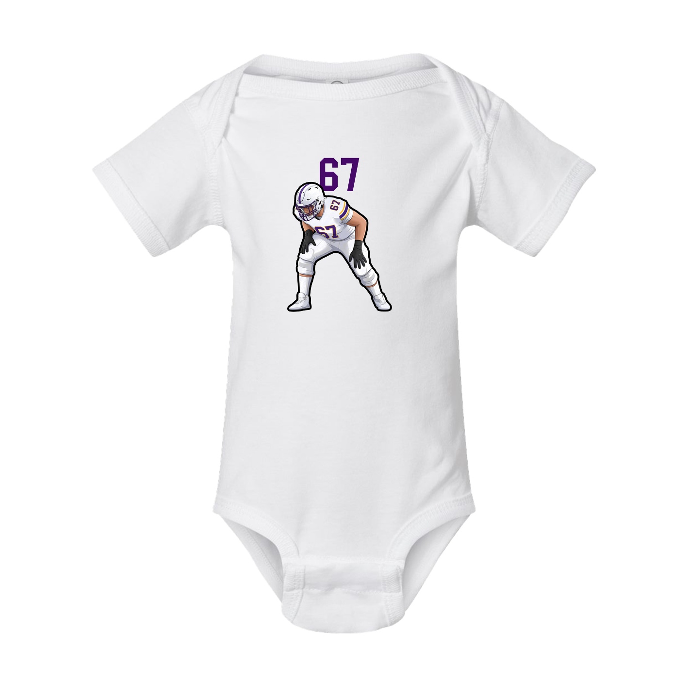 Baby Onesie — Number Top in White