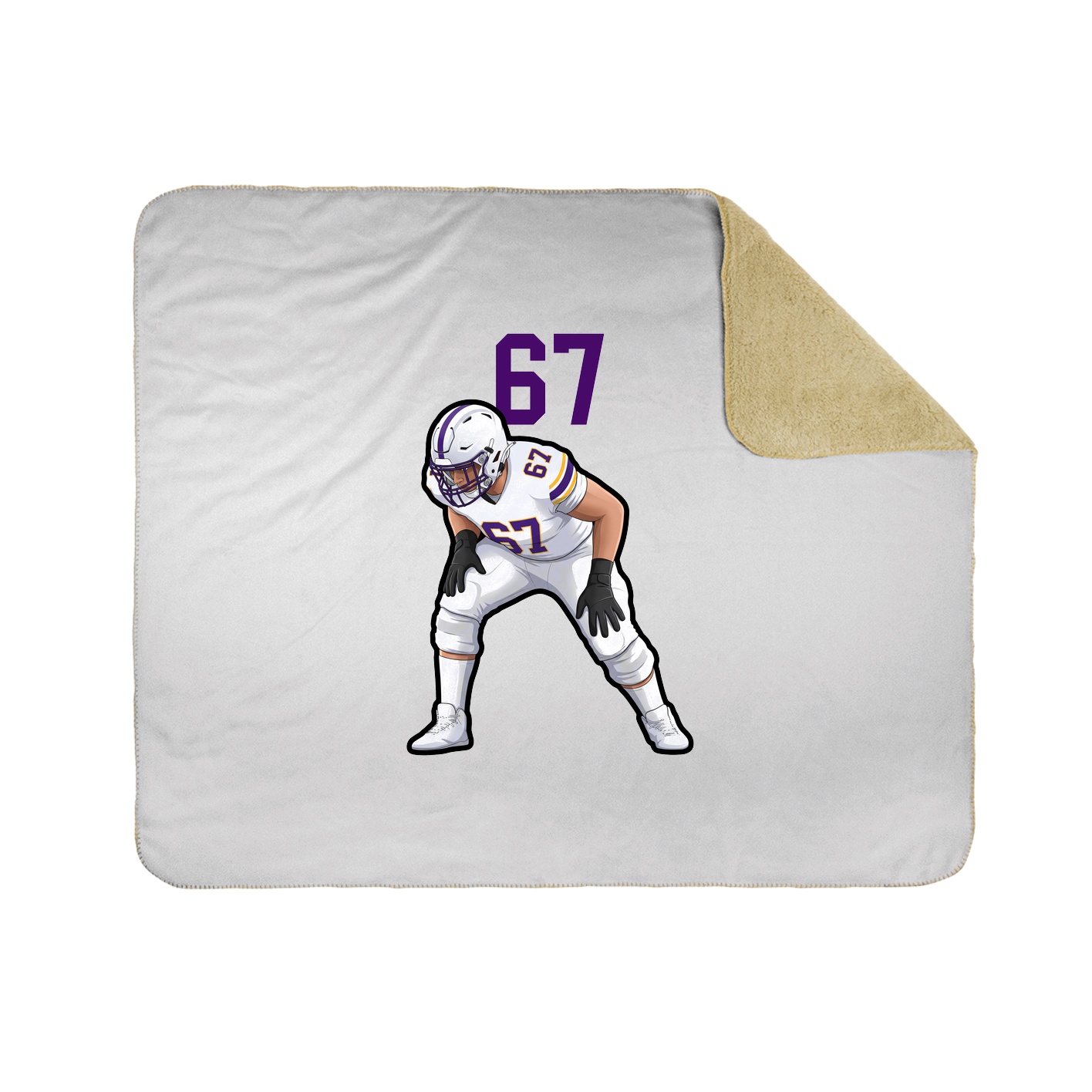 Throw Blanket — Number Top in White