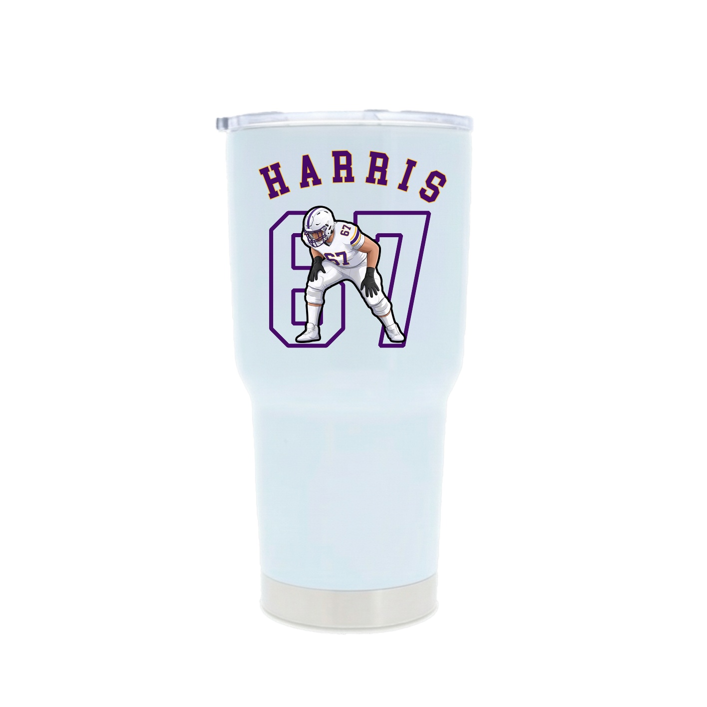 30oz Stainless Steel Tumbler — Shirsey Arch in White
