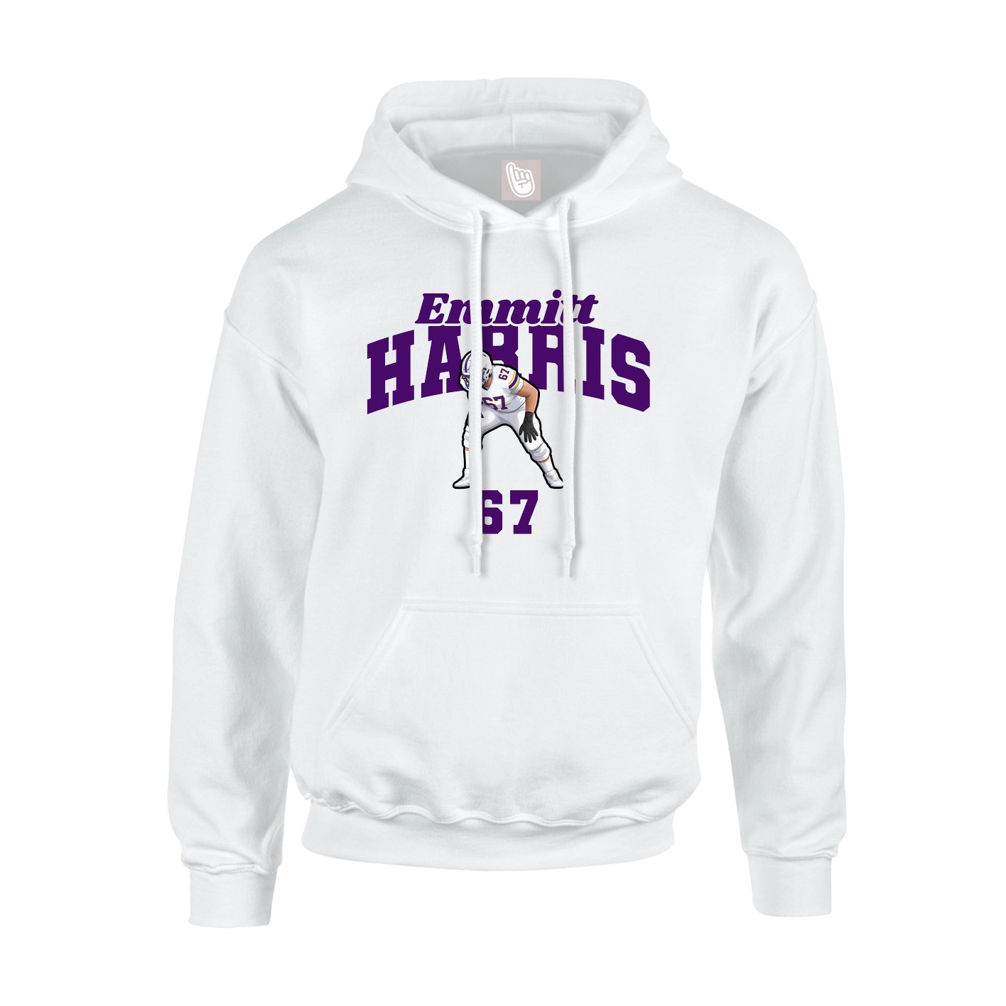Hoodie — Signature Arch in White