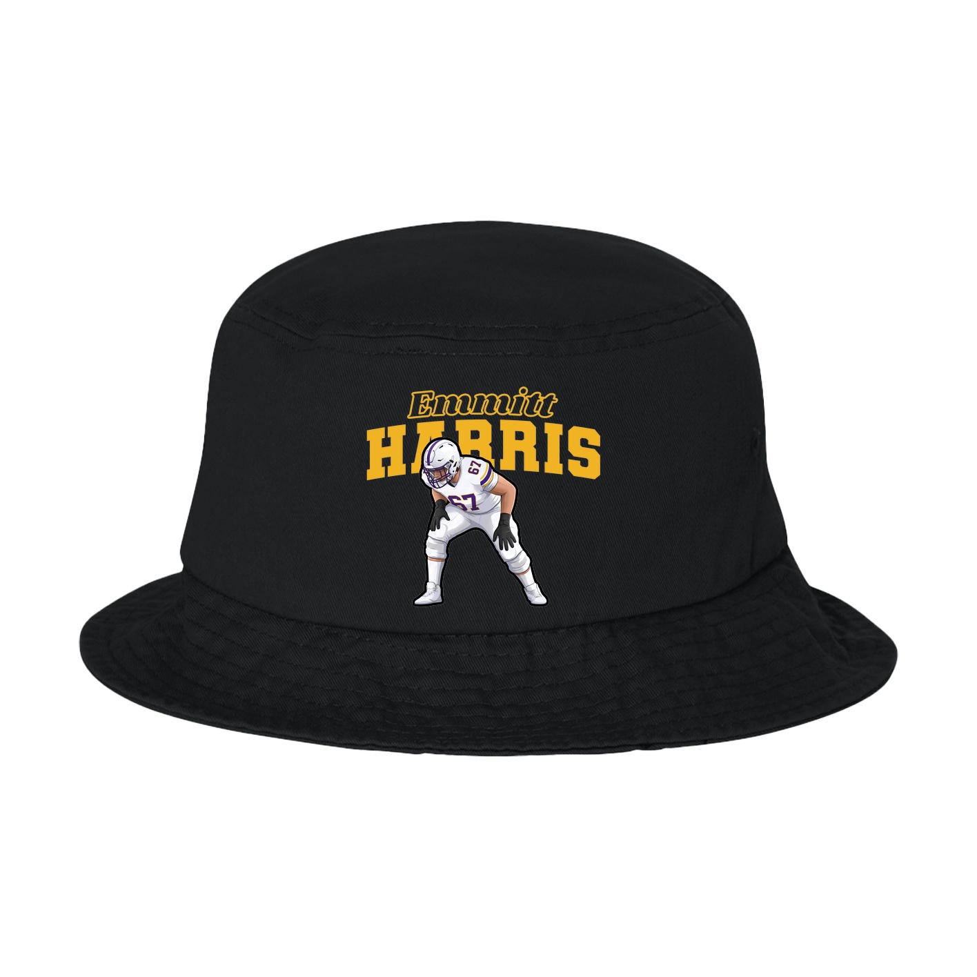 Bucket Cap — Name Arch in Black