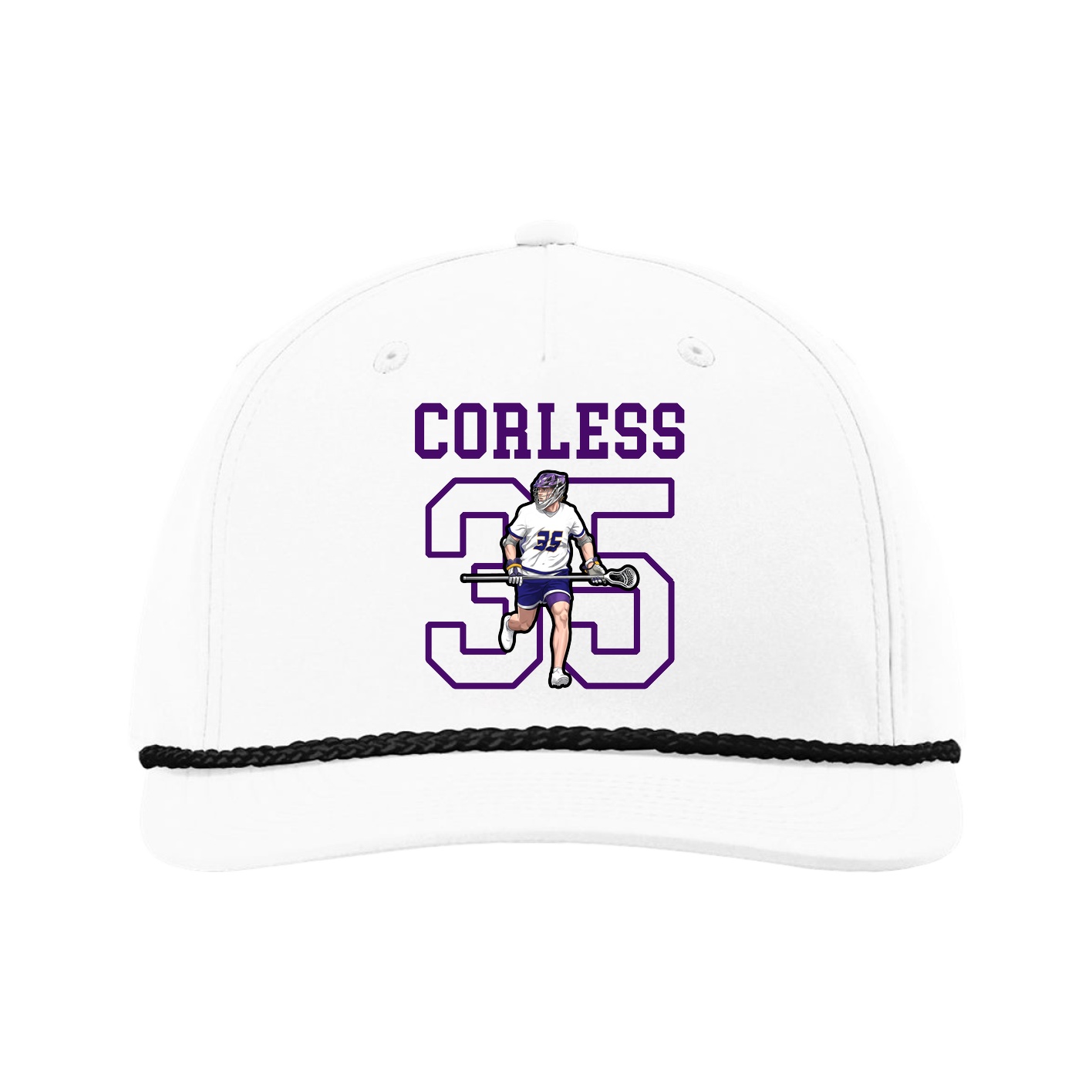 Five-Panel Classic Rope Cap — Shirsey in White
