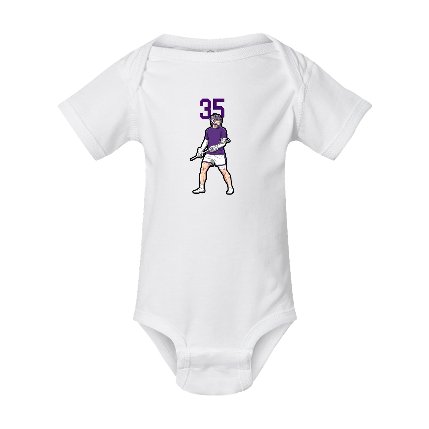 Baby Onesie — Number Top in White