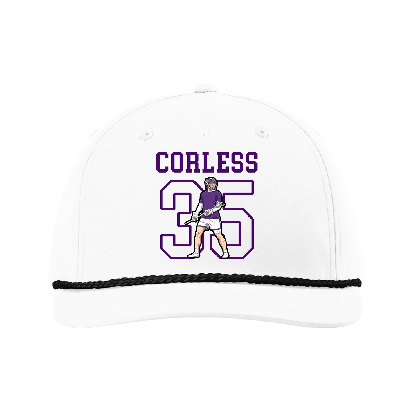 Five-Panel Classic Rope Cap — Shirsey in White