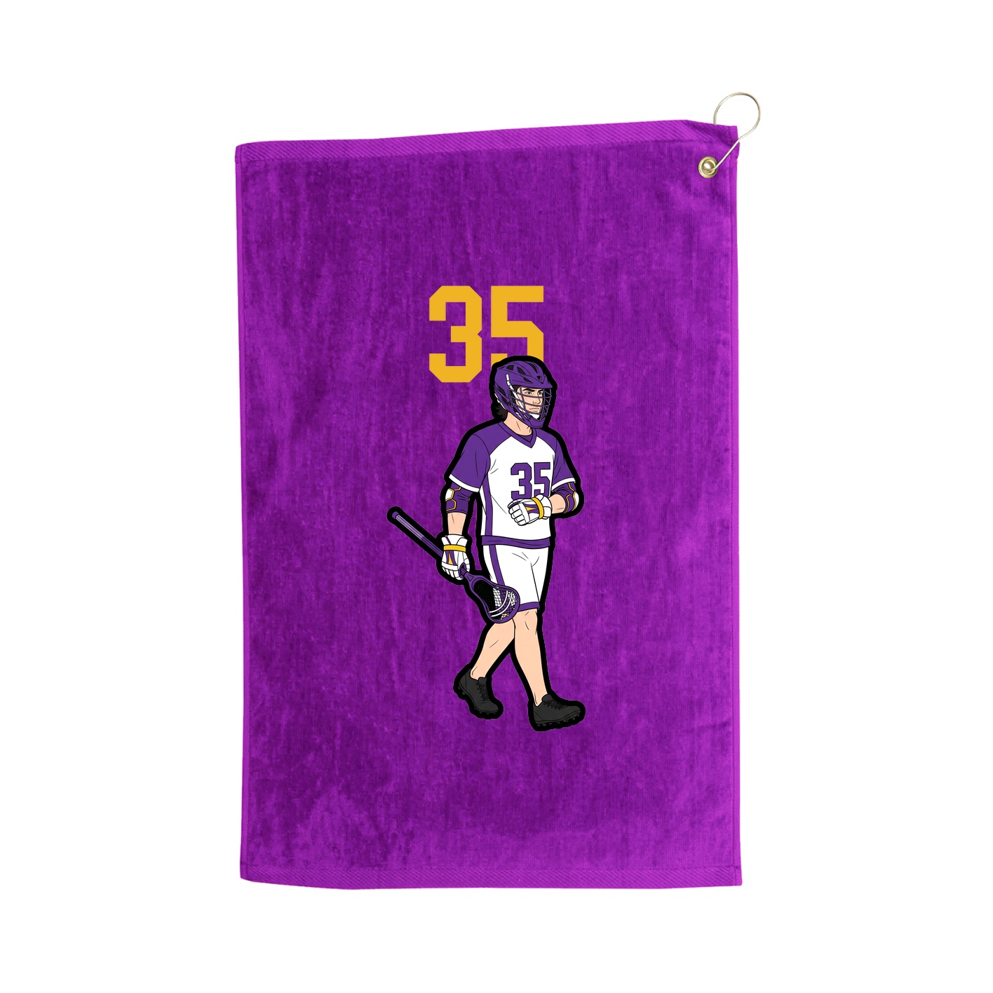 Golf Towel — Number Top in Purple