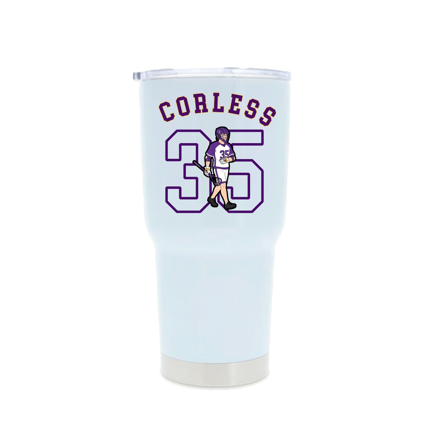 30oz Stainless Steel Tumbler — Shirsey Arch in White