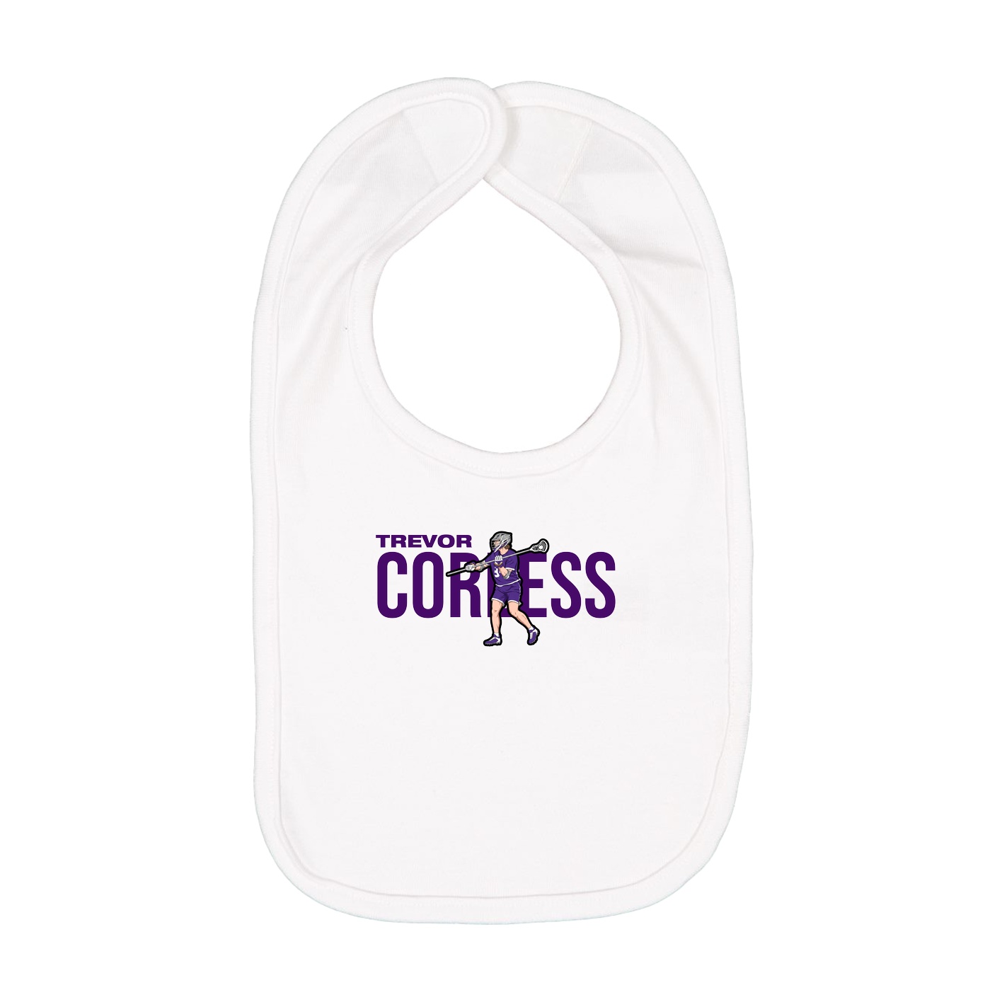 Infant Bib — Player Name in White