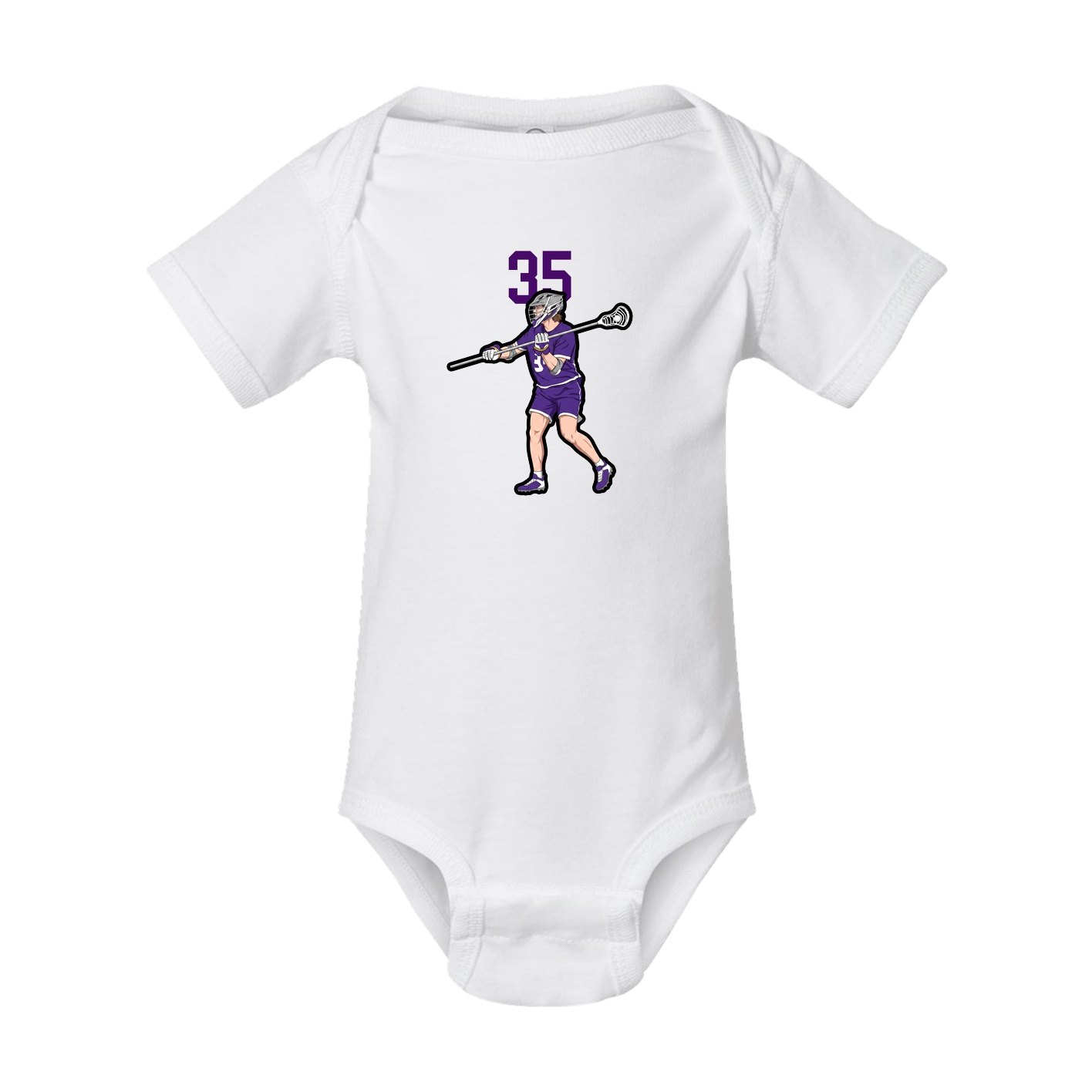 Baby Onesie — Number Top in White
