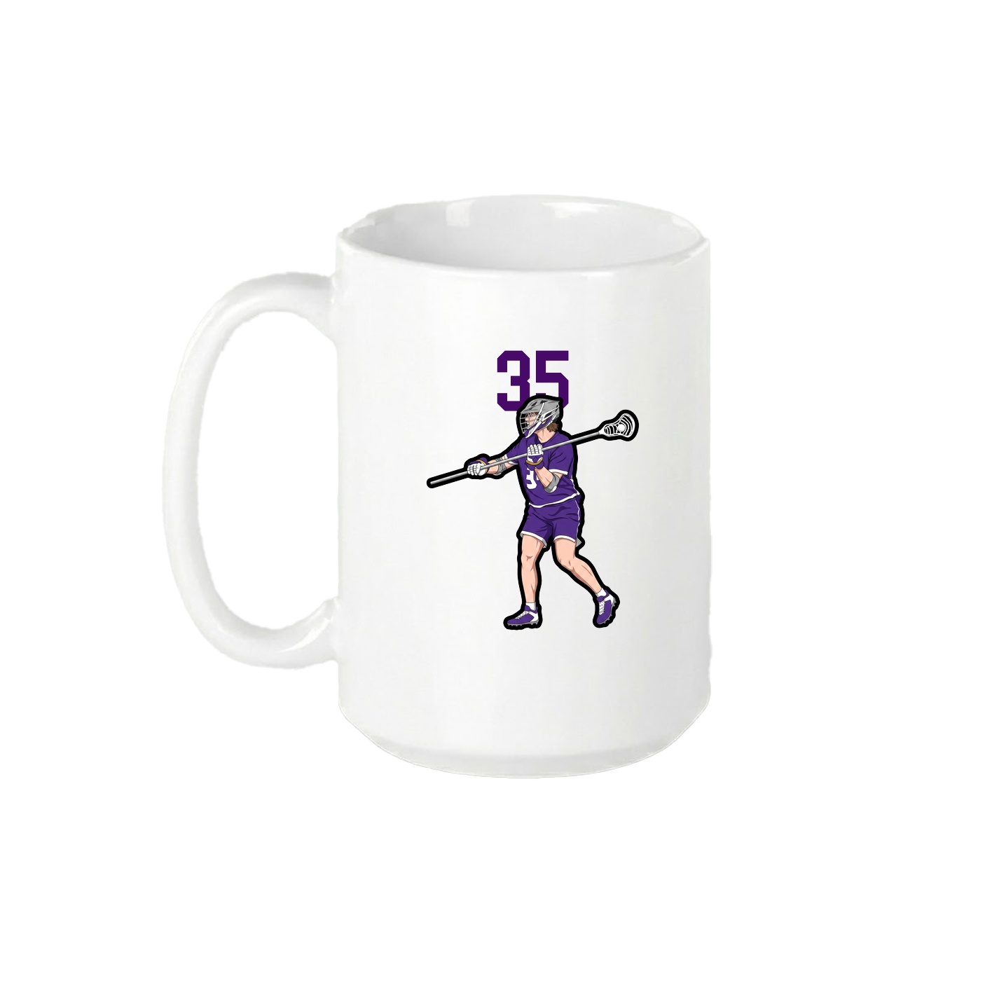 15oz Coffee Mug — Number Top in White