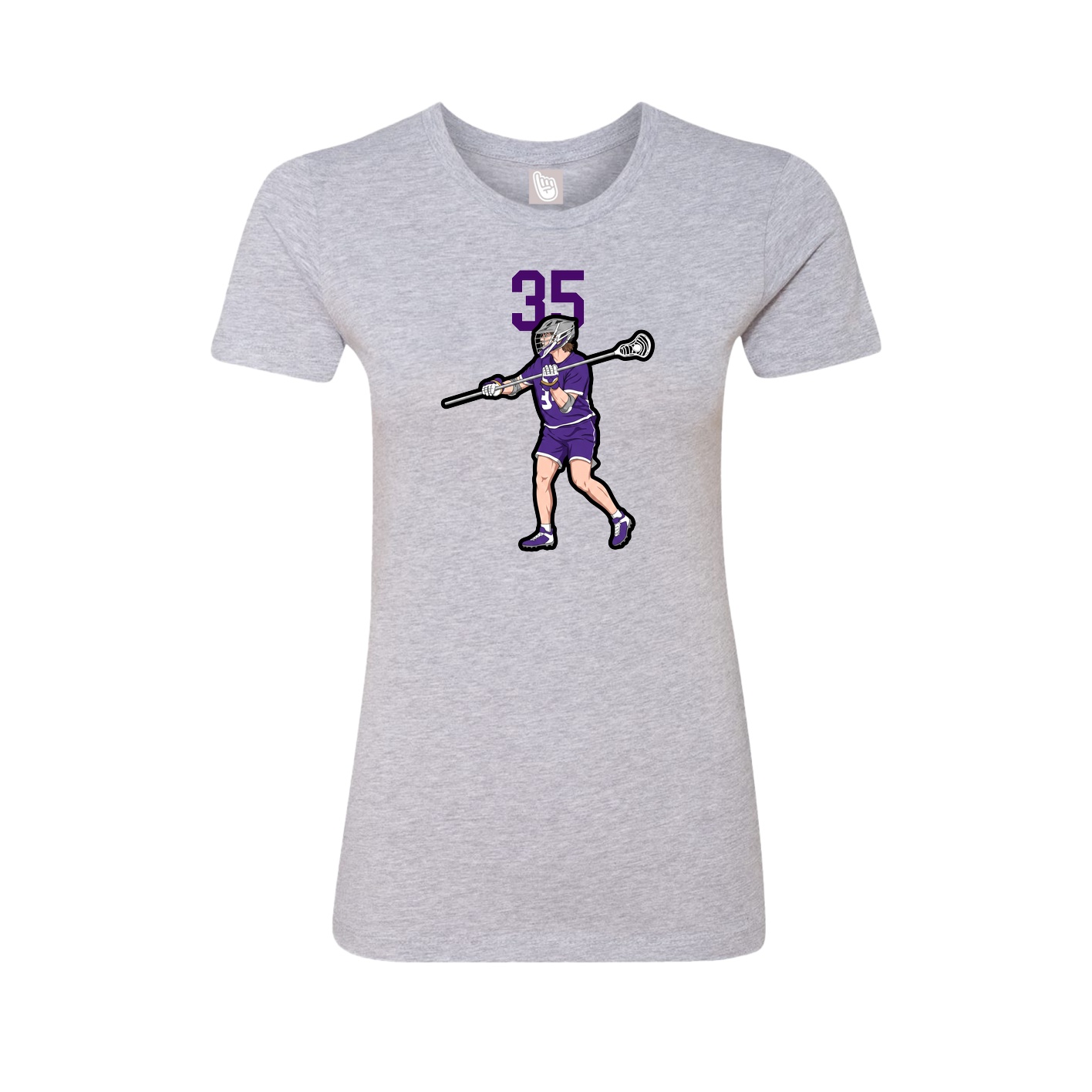 Womens Tee — Number Top in Grey