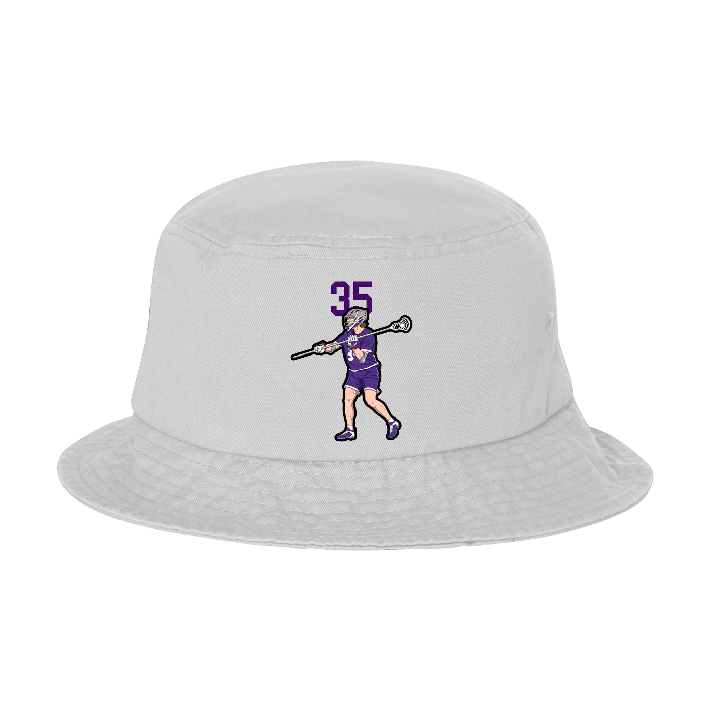 Bucket Cap — Number Top in White