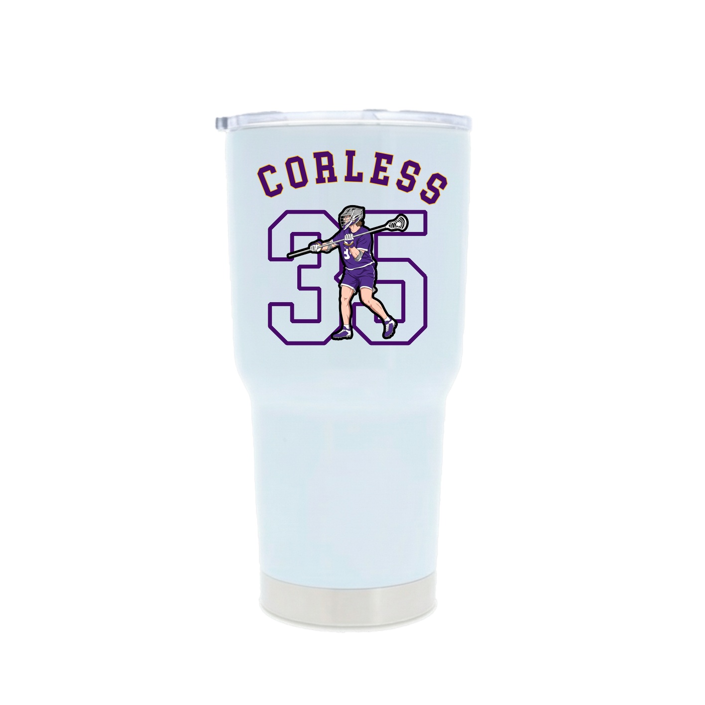 30oz Stainless Steel Tumbler — Shirsey Arch in White