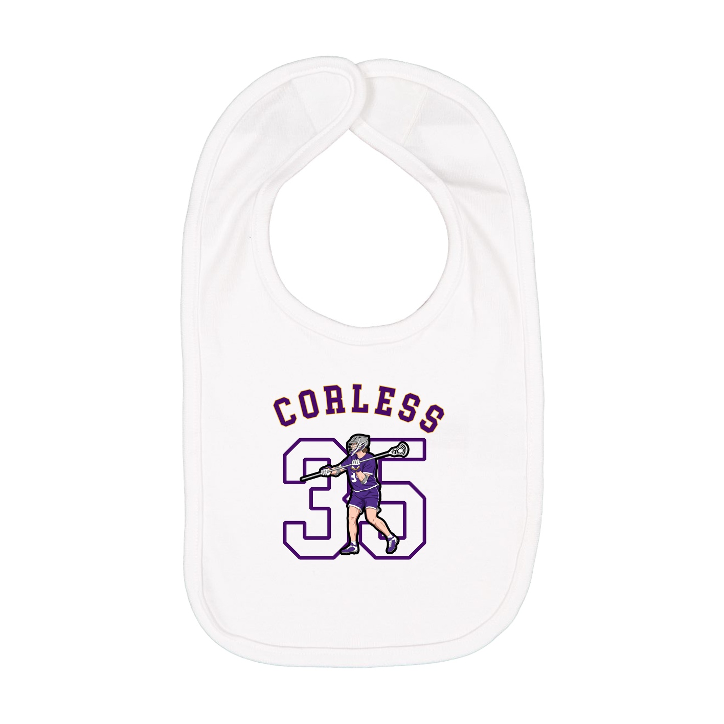 Infant Bib — Shirsey Arch in White