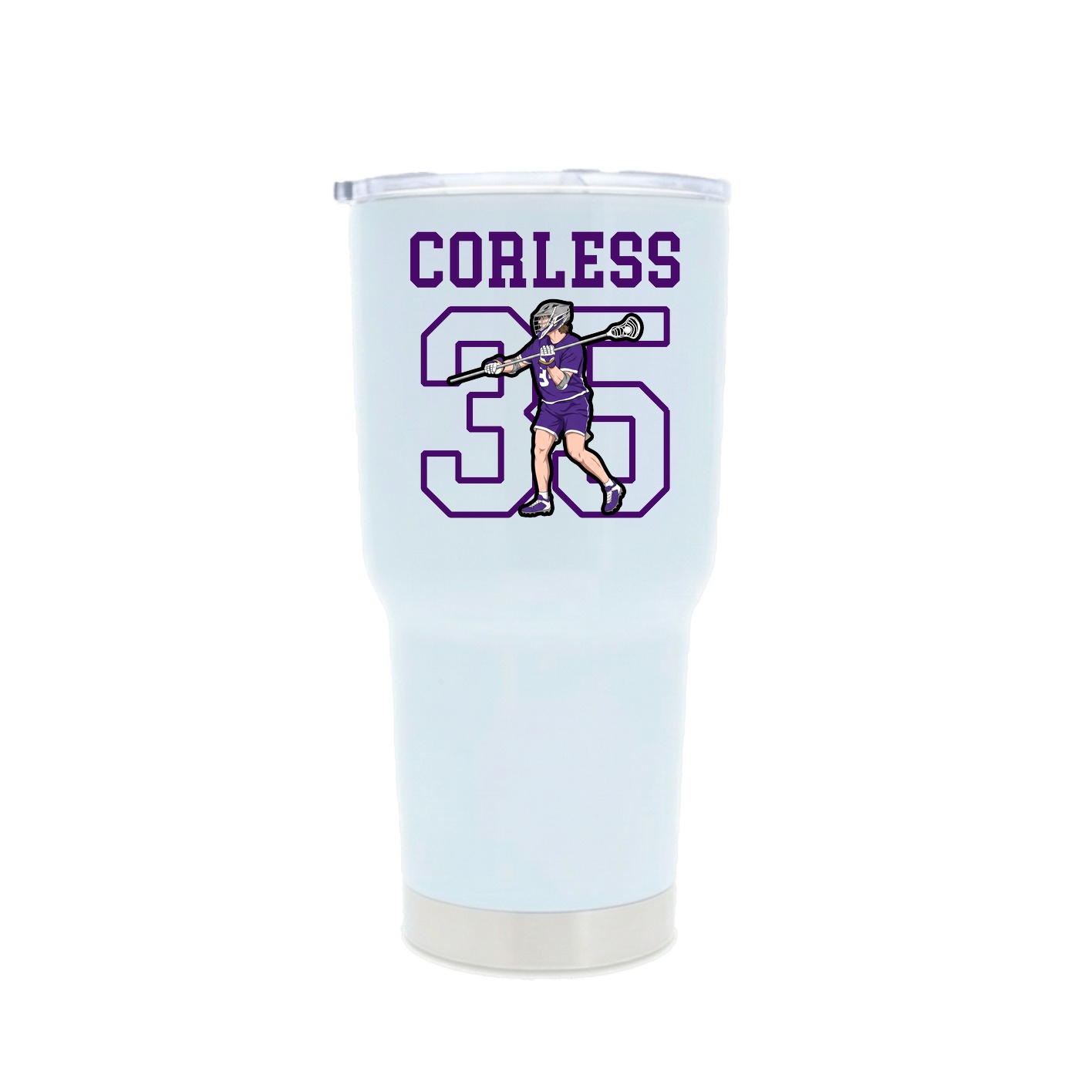 30oz Stainless Steel Tumbler — Shirsey in White