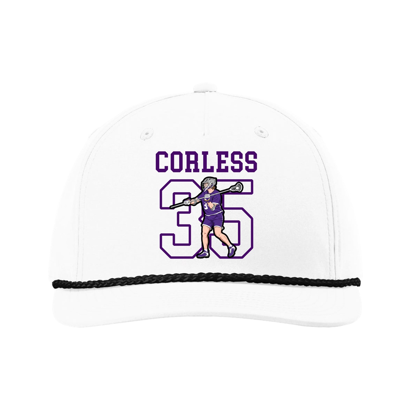 Five-Panel Classic Rope Cap — Shirsey in White