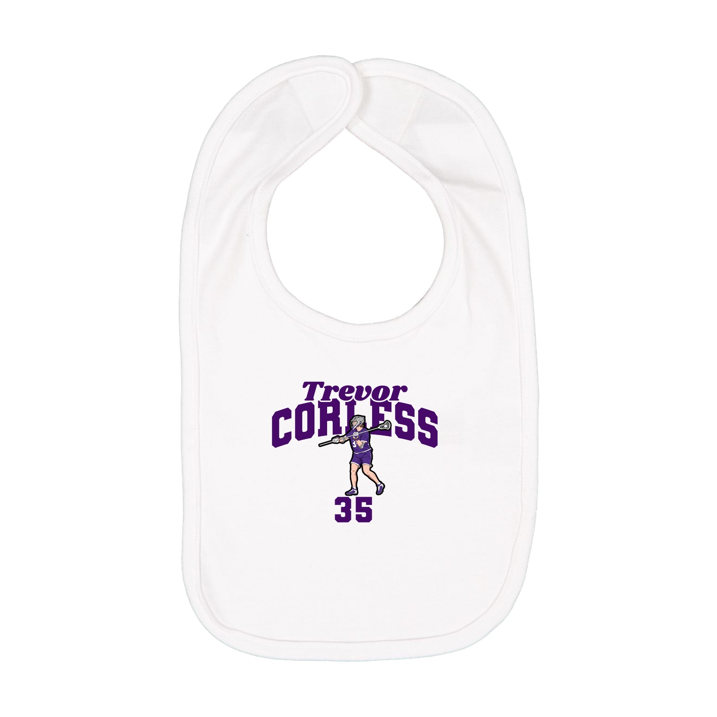 Infant Bib — Signature Arch in White
