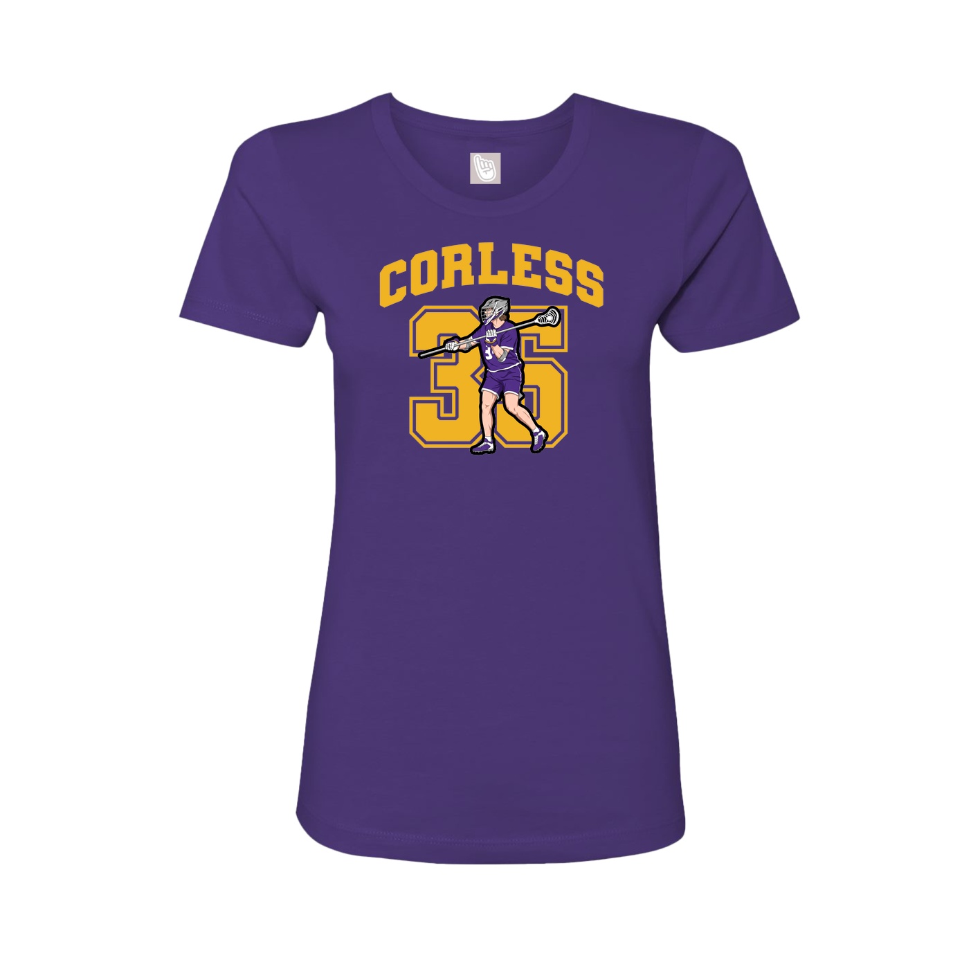 Womens Tee — Number in Purple
