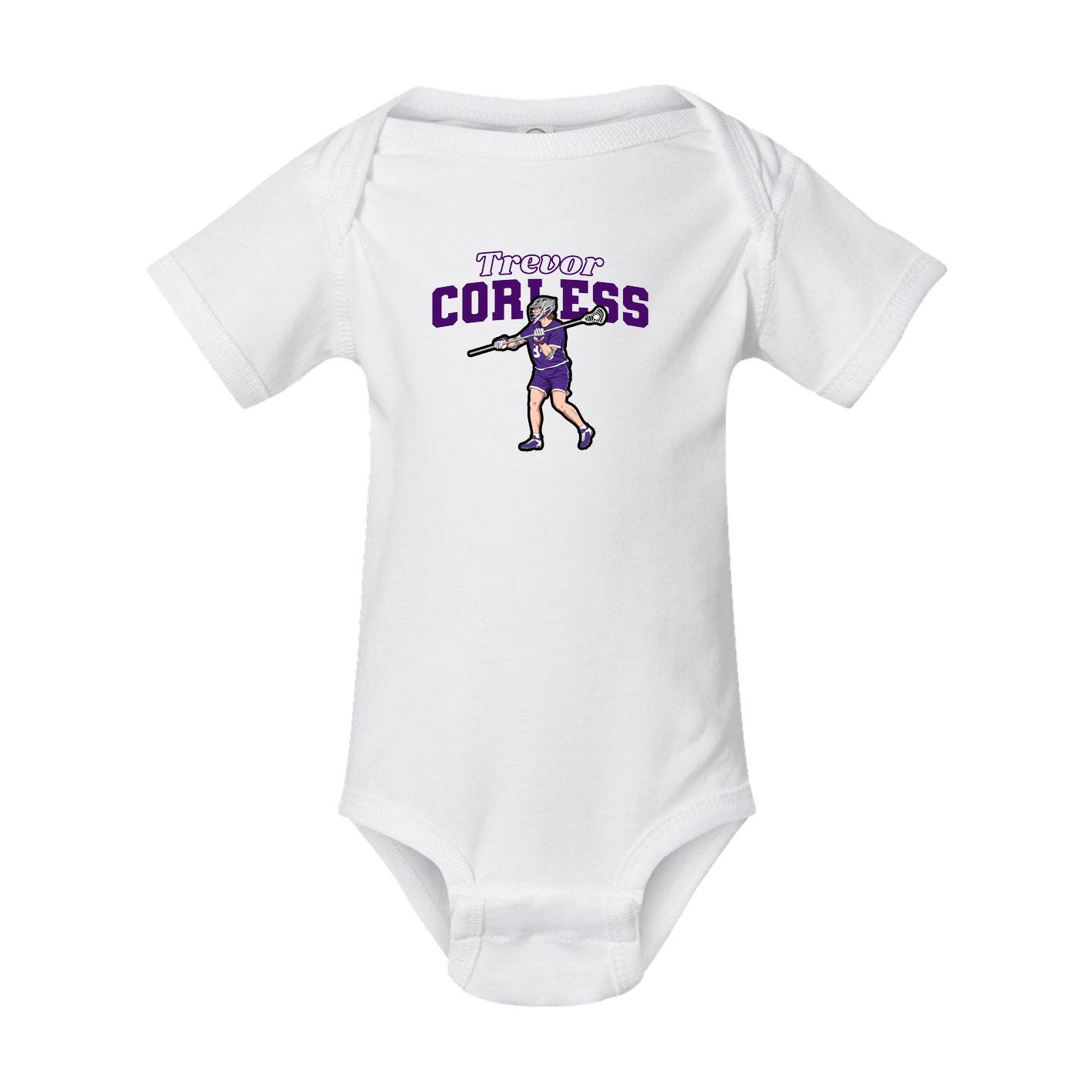 Baby Onesie — Name Arch in White