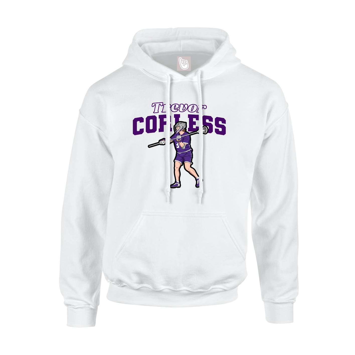 Hoodie — Name Arch in White