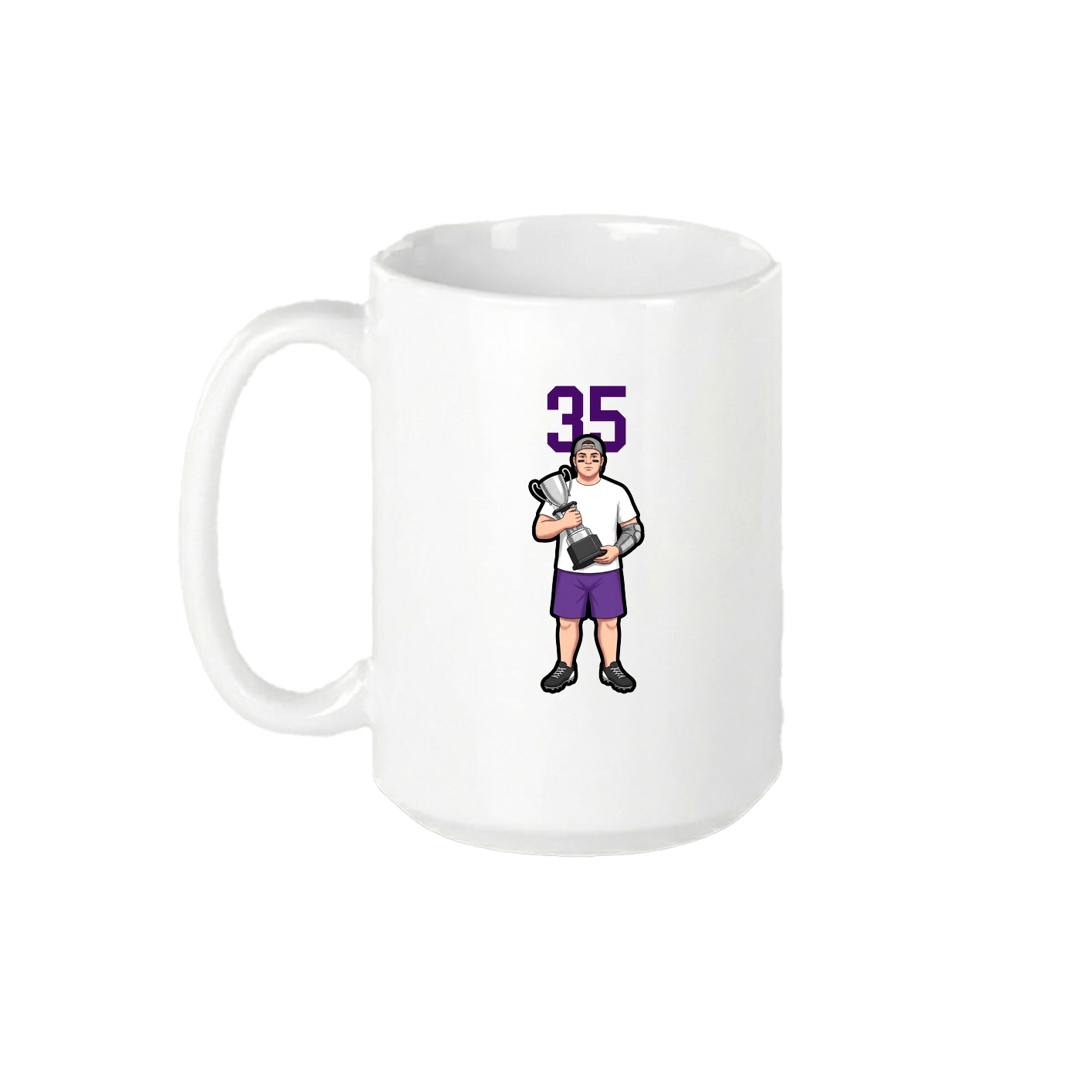 15oz Coffee Mug — Number Top in White