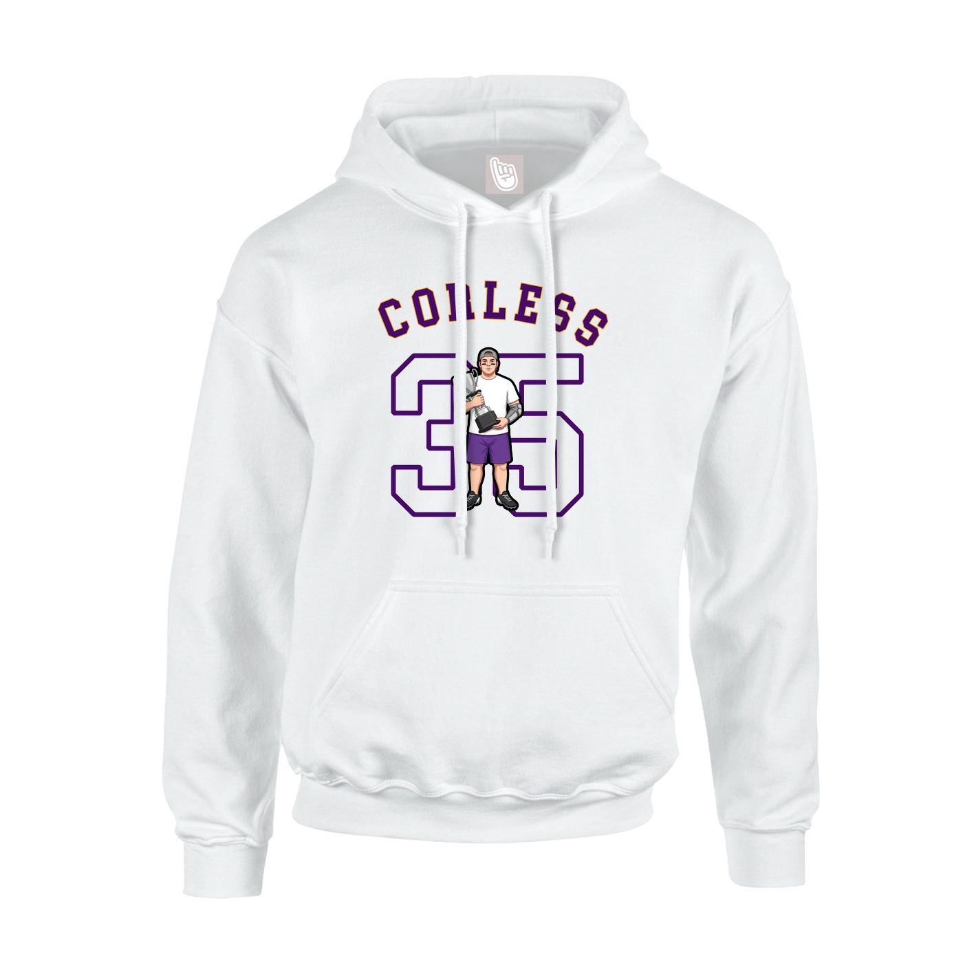 Youth Hoodie — Shirsey Arch in White