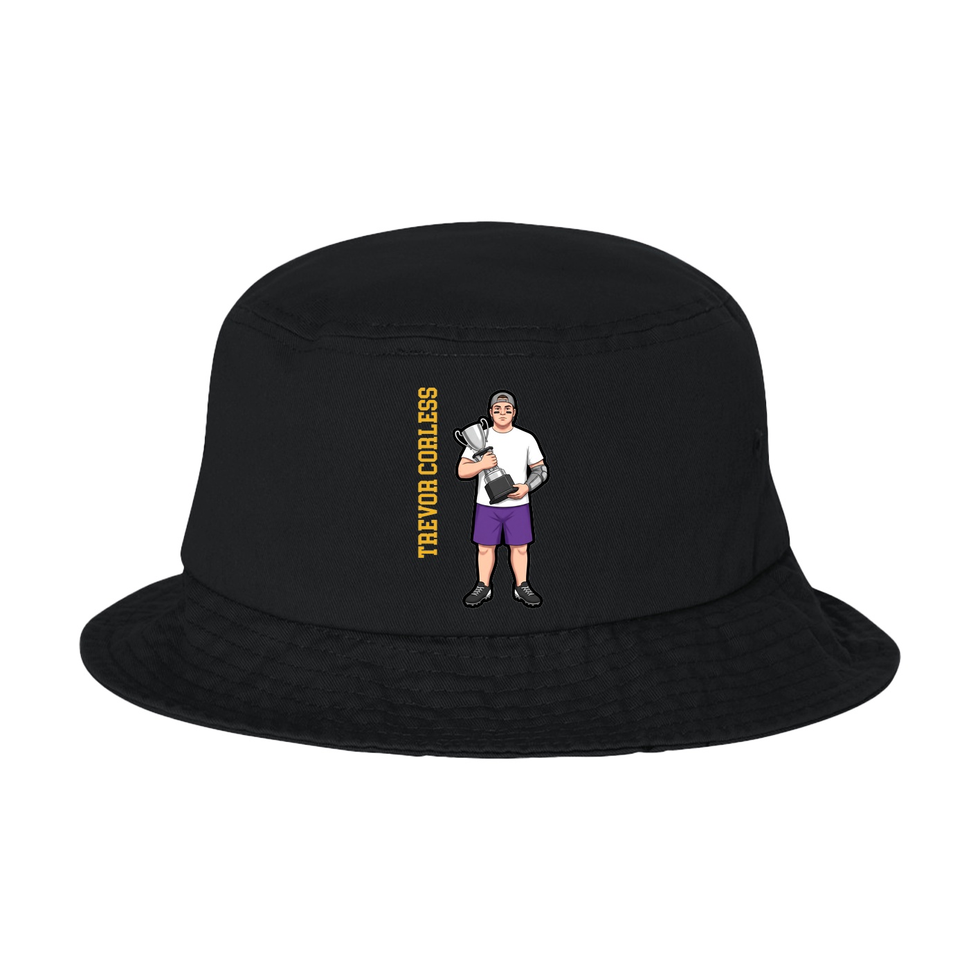 Bucket Cap — Name Vertical in Black