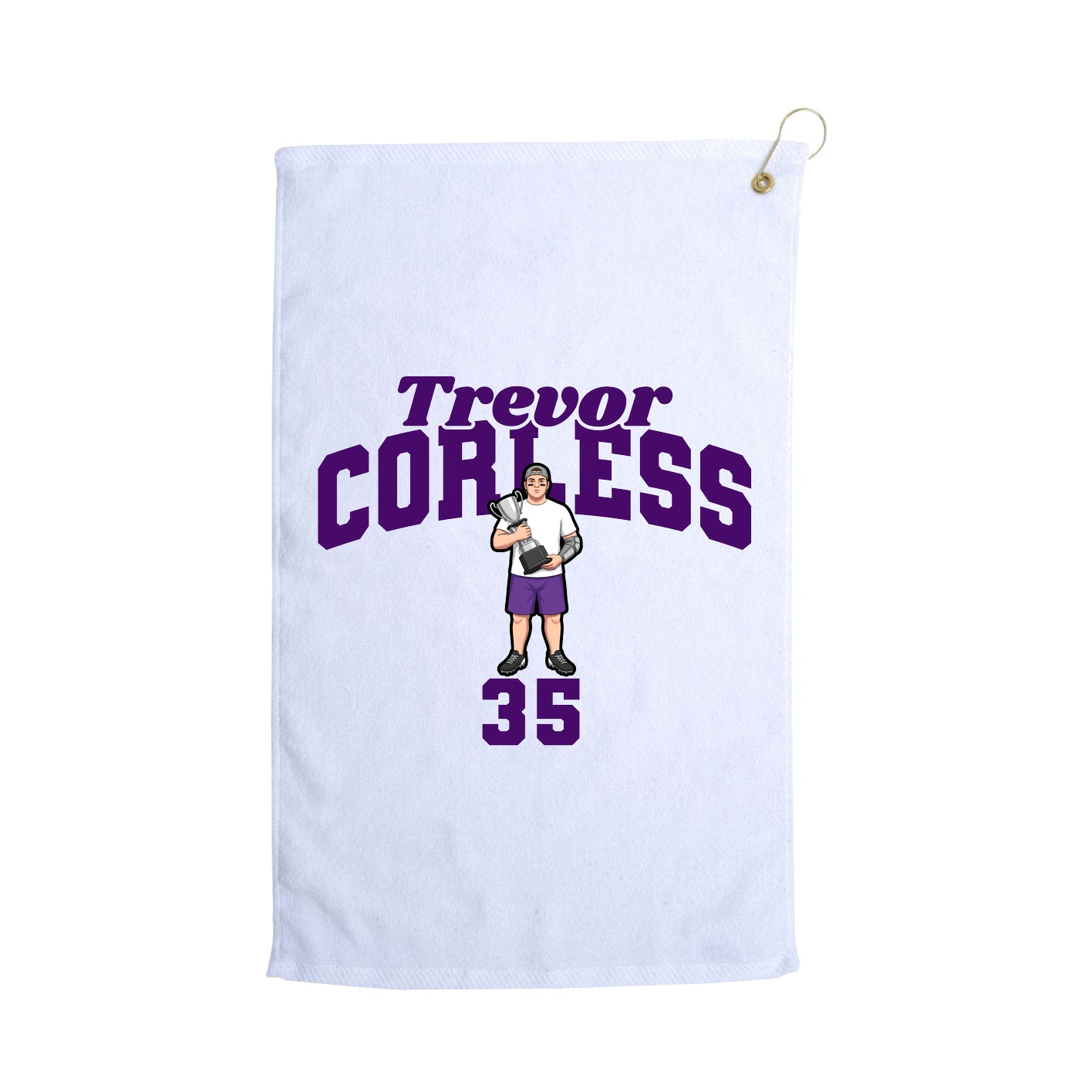 Golf Towel — Signature Arch in White