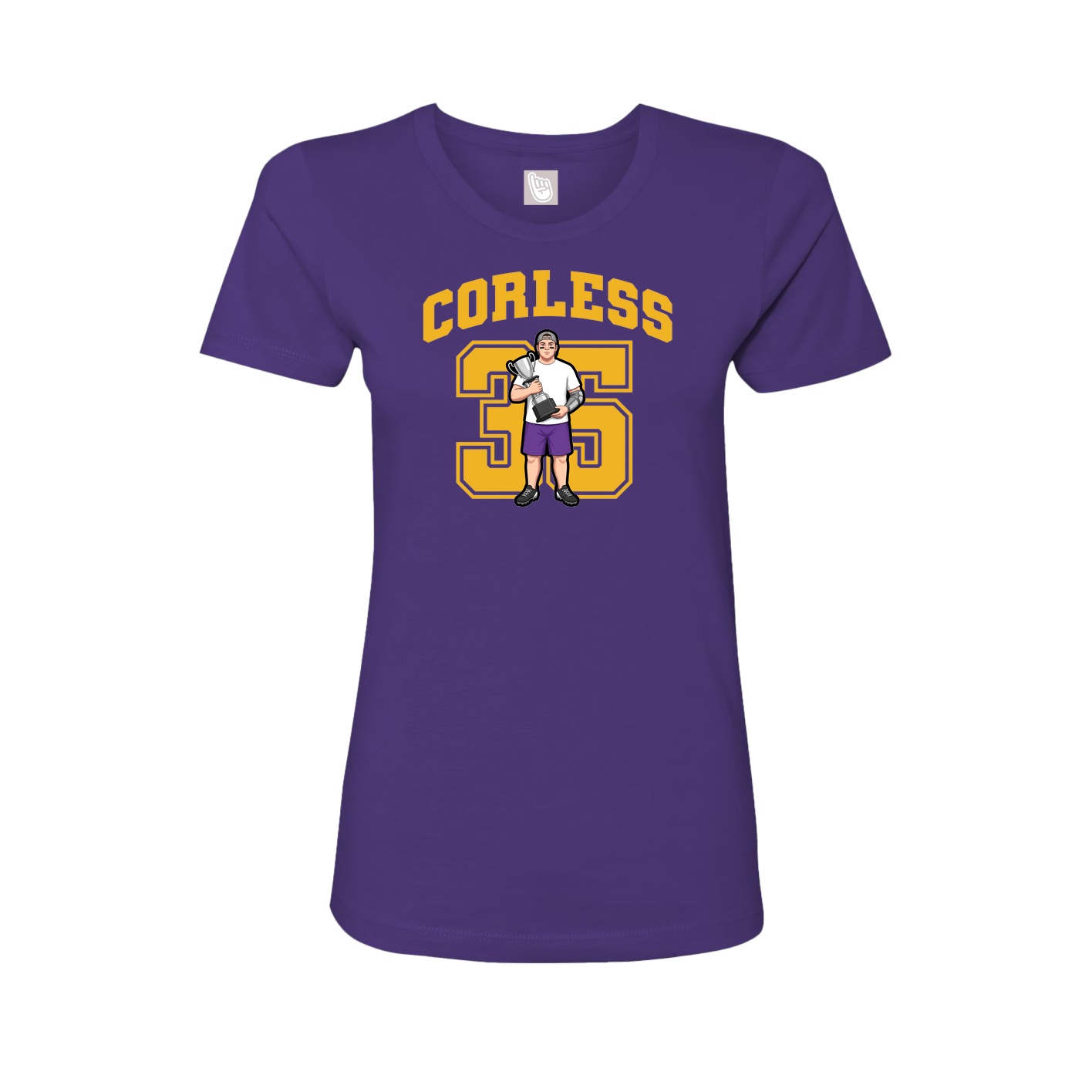 Fitted Women's Tee — Number in Purple