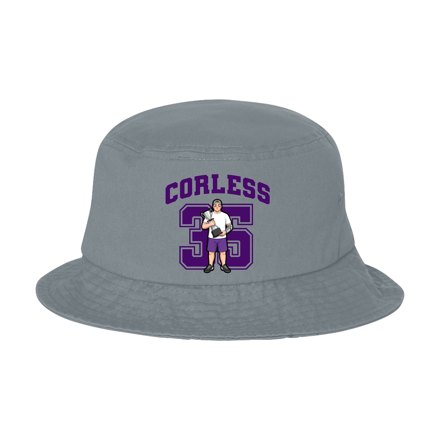 Bucket Cap — Number in Grey