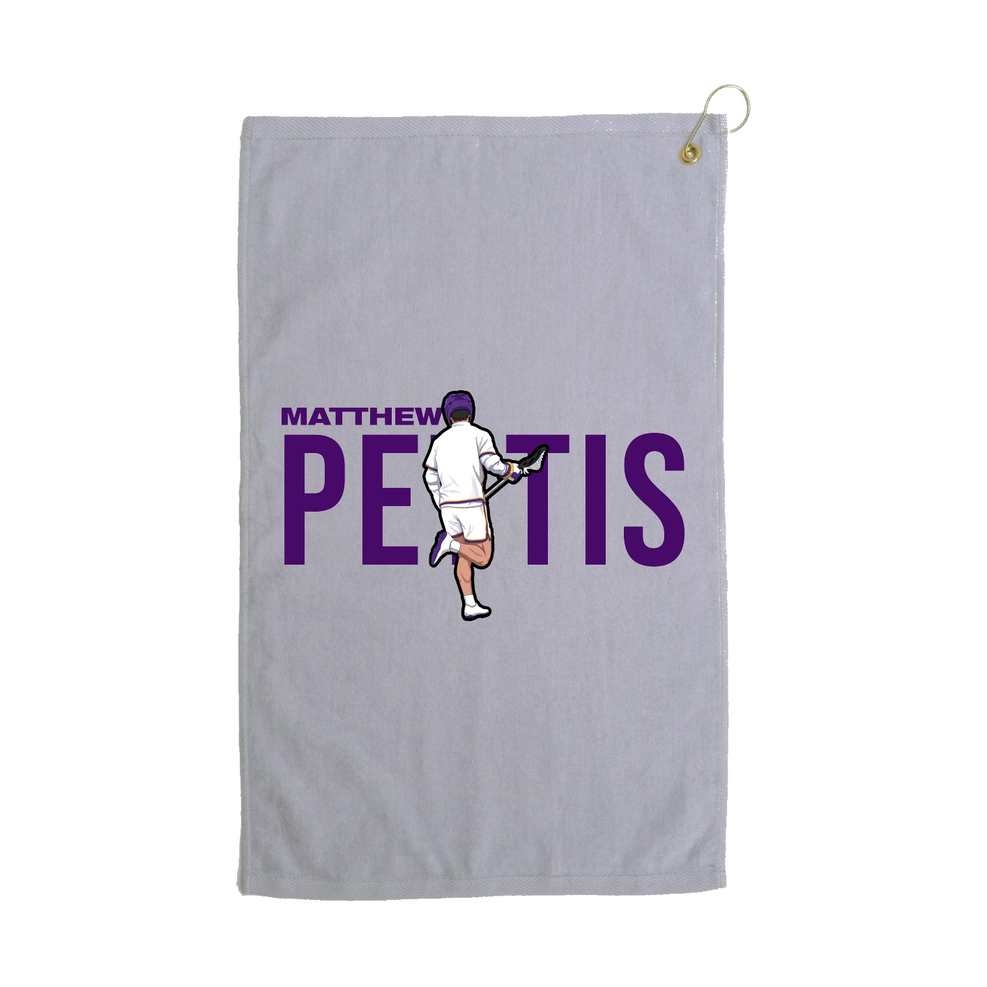 Golf Towel — Player Name in Grey