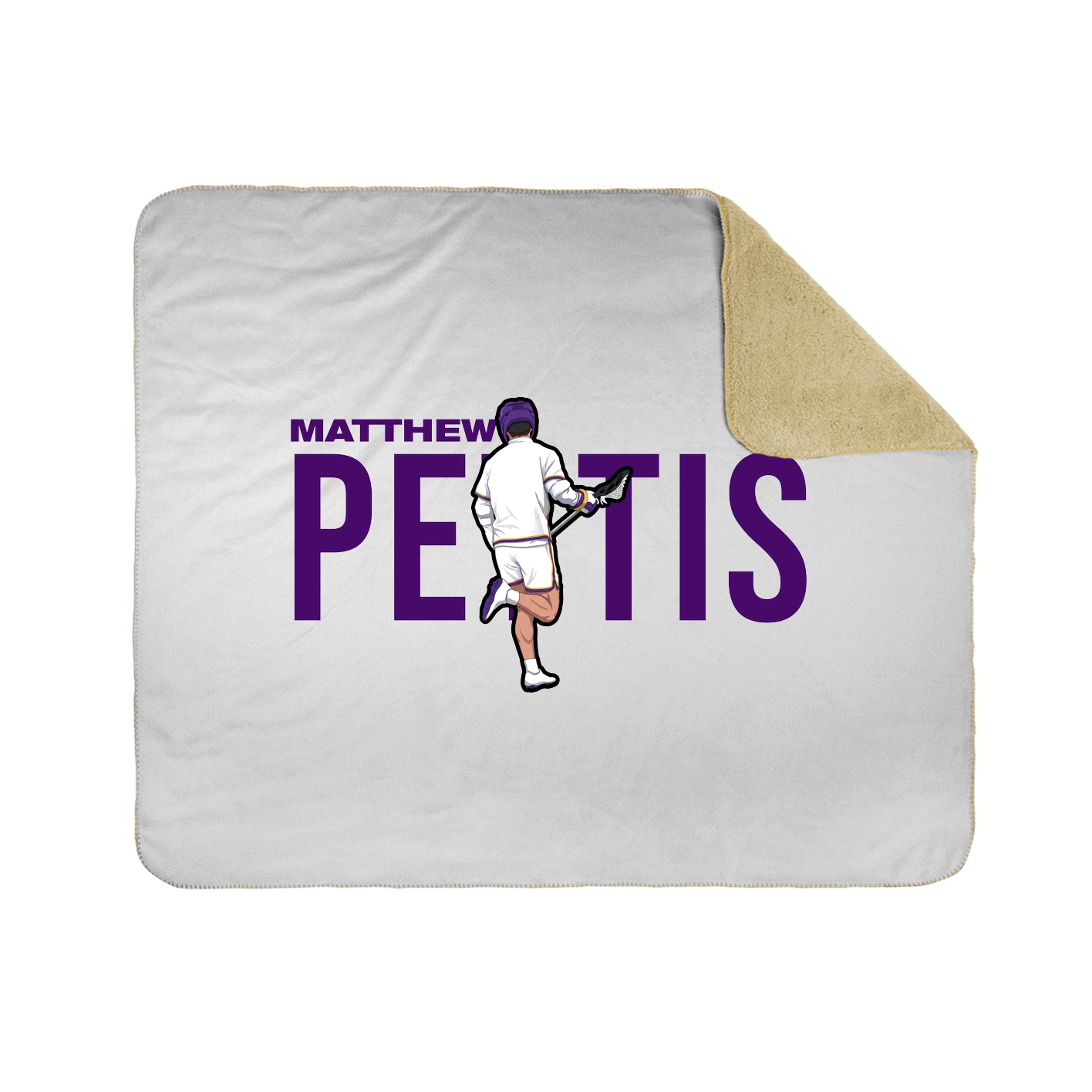 Throw Blanket — Player Name in White