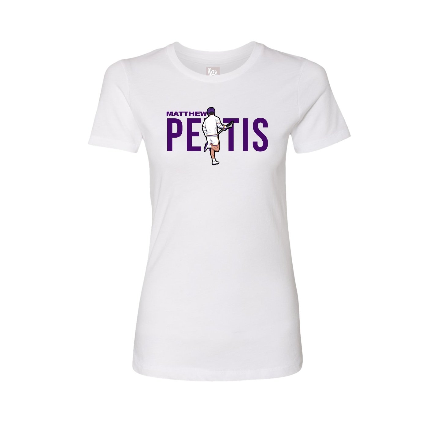 Fitted Women's Tee — Player Name in White