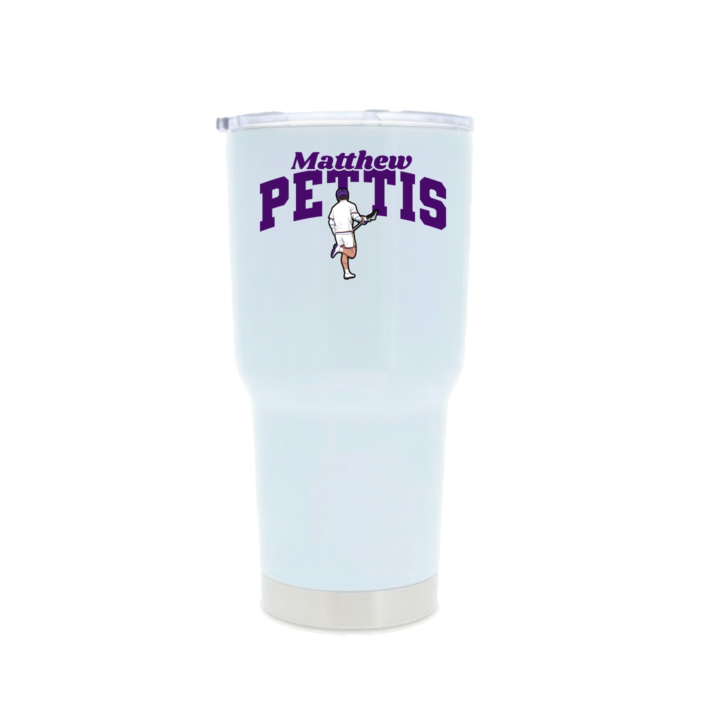 30oz Stainless Steel Tumbler — Signature Arch in White