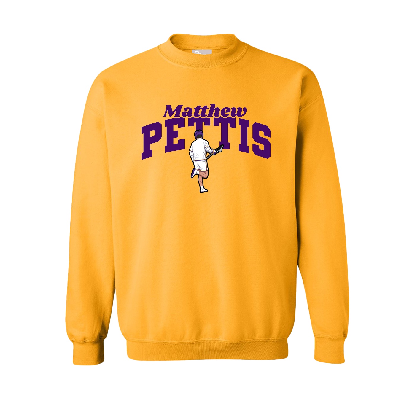 Fleece Crew — Signature Arch in Gold