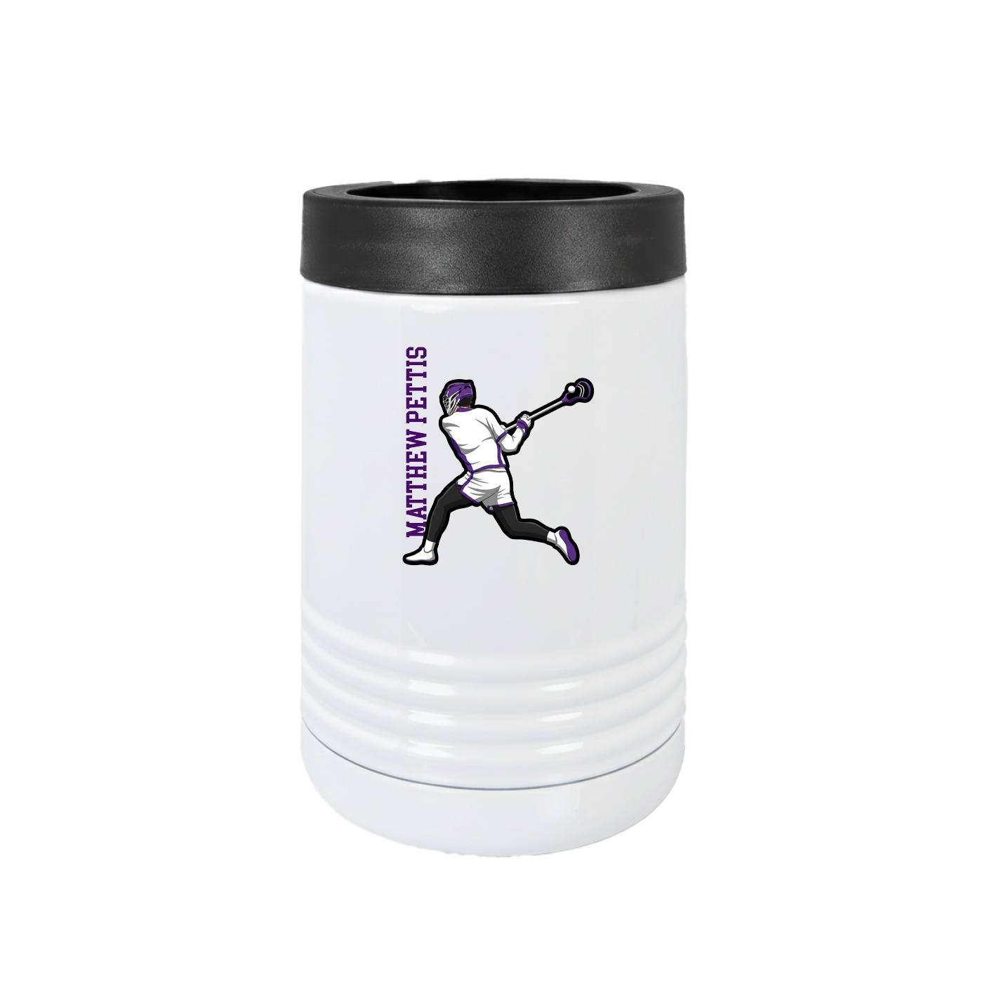 Beverage Holder — Name Vertical in White
