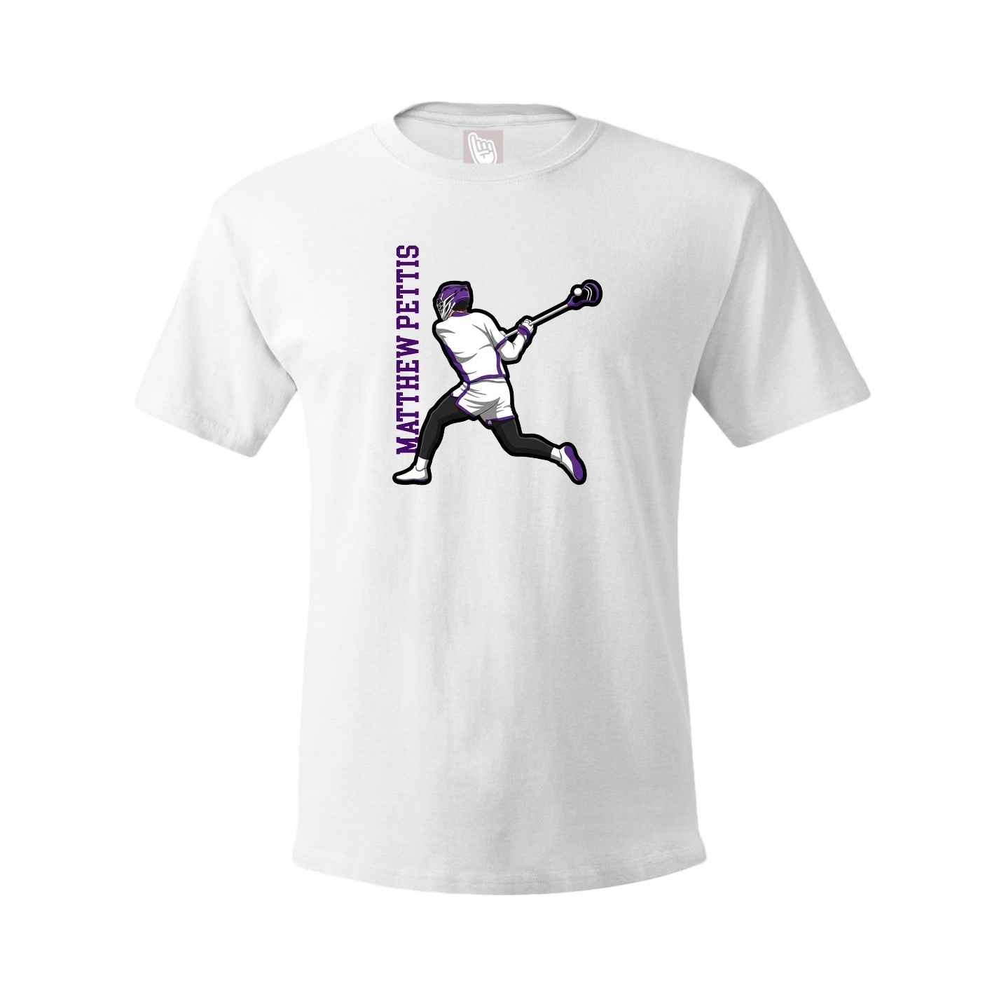 Tee — Name Vertical in White