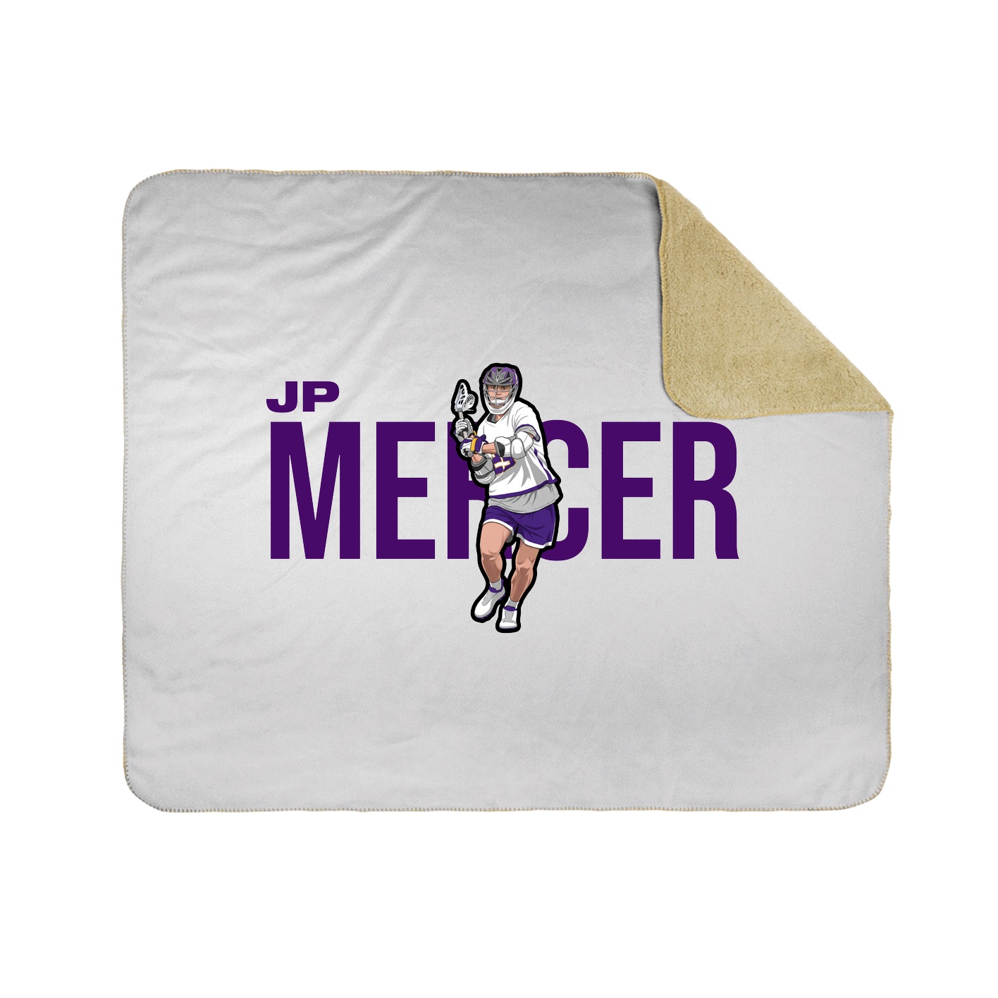 Throw Blanket — Player Name in White