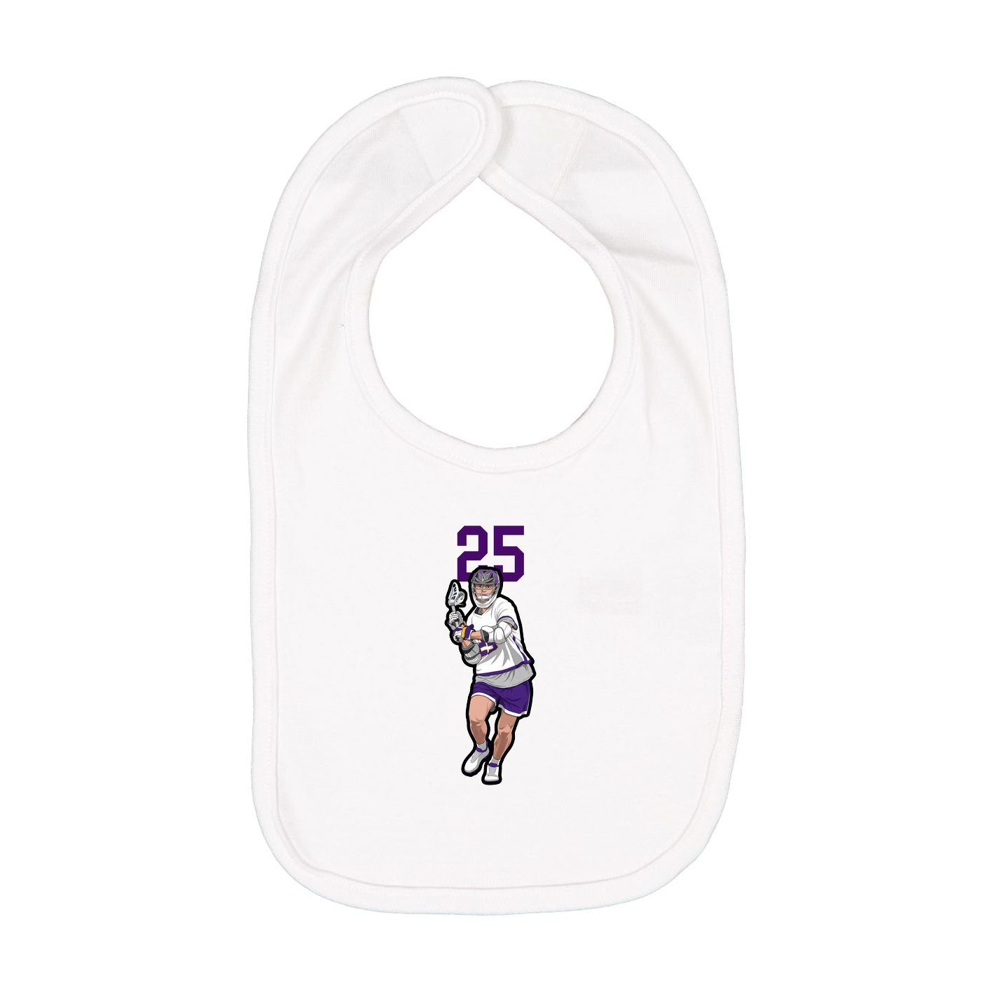 Infant Bib — Number Top in White