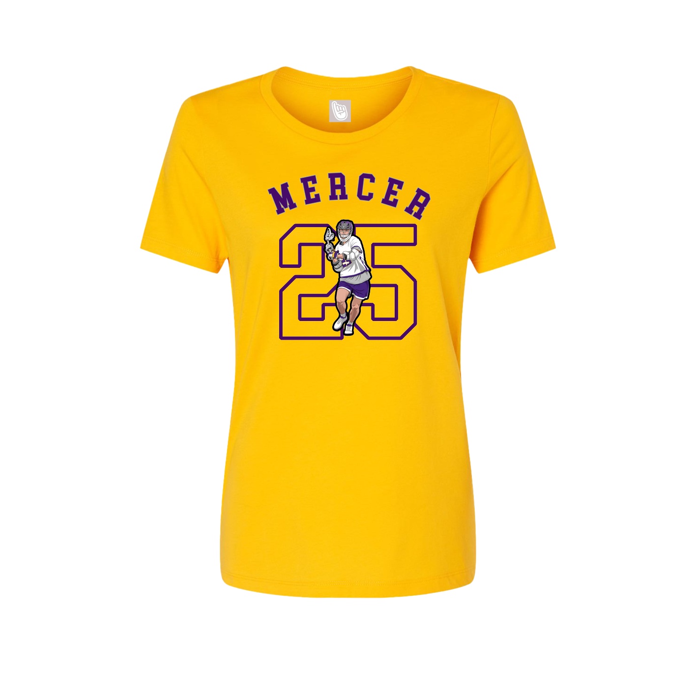 Fitted Women's Tee — Shirsey Arch in Gold
