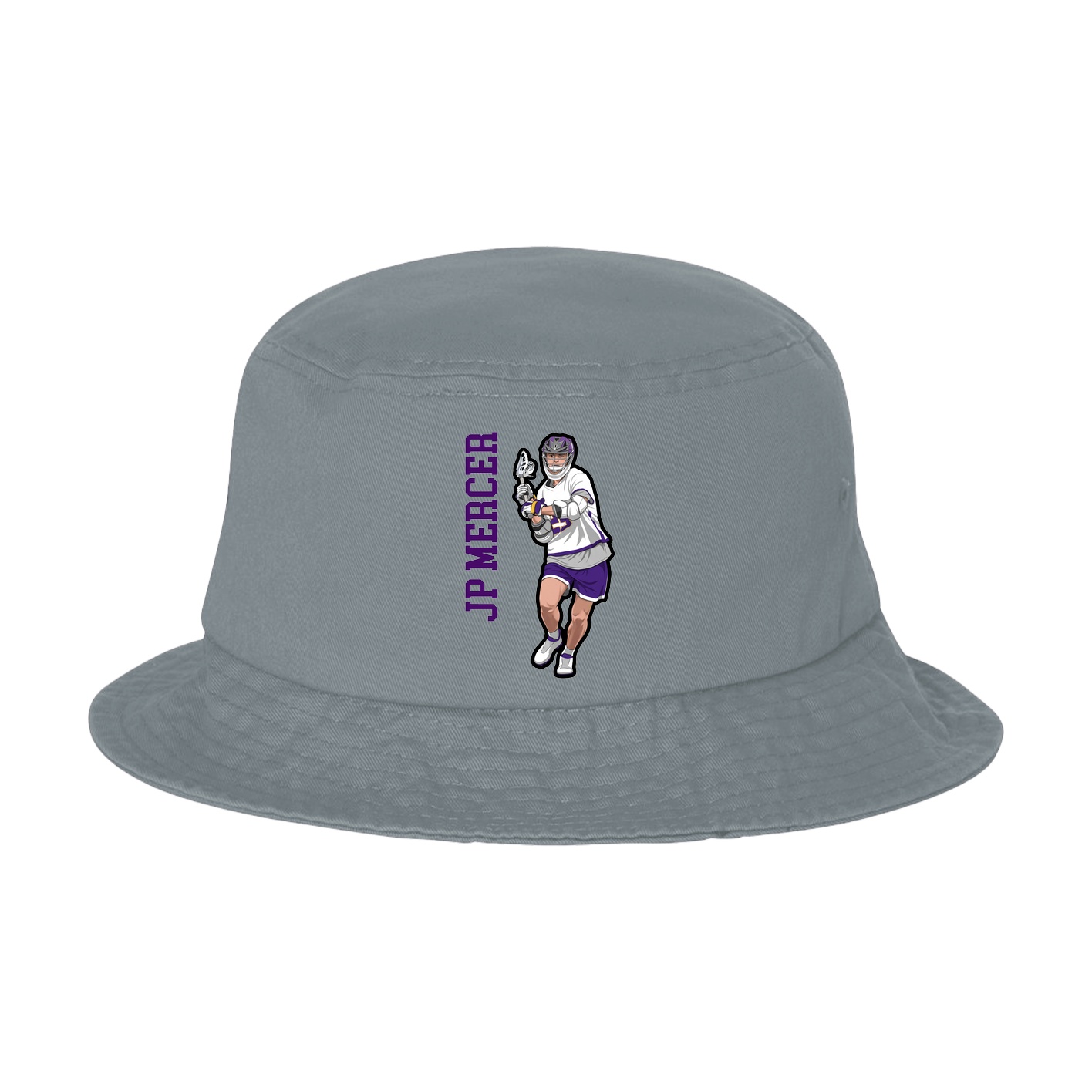 Bucket Cap — Name Vertical in Grey