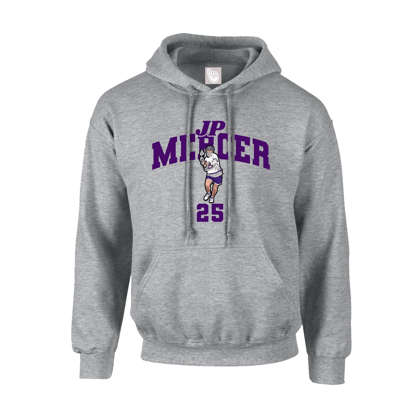 Youth Hoodie — Signature Arch in Grey