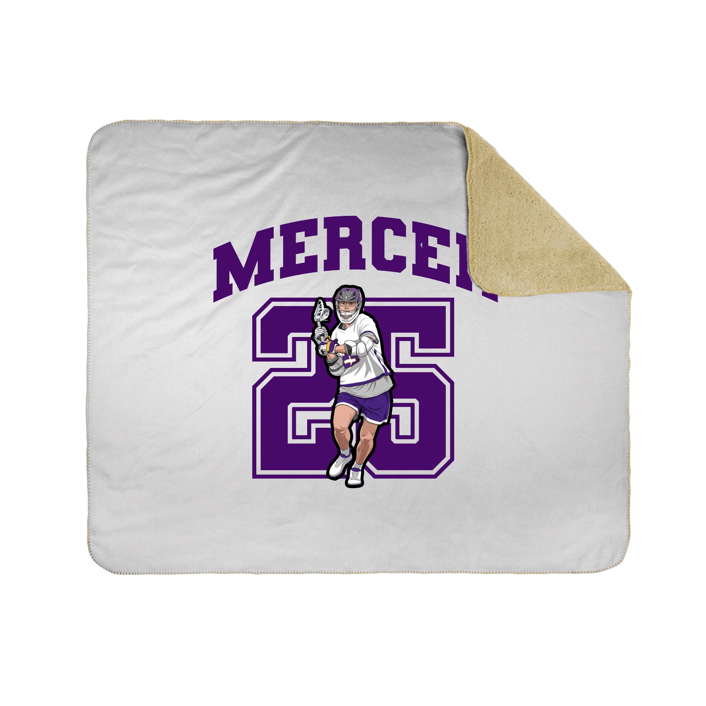 Throw Blanket — Number in White