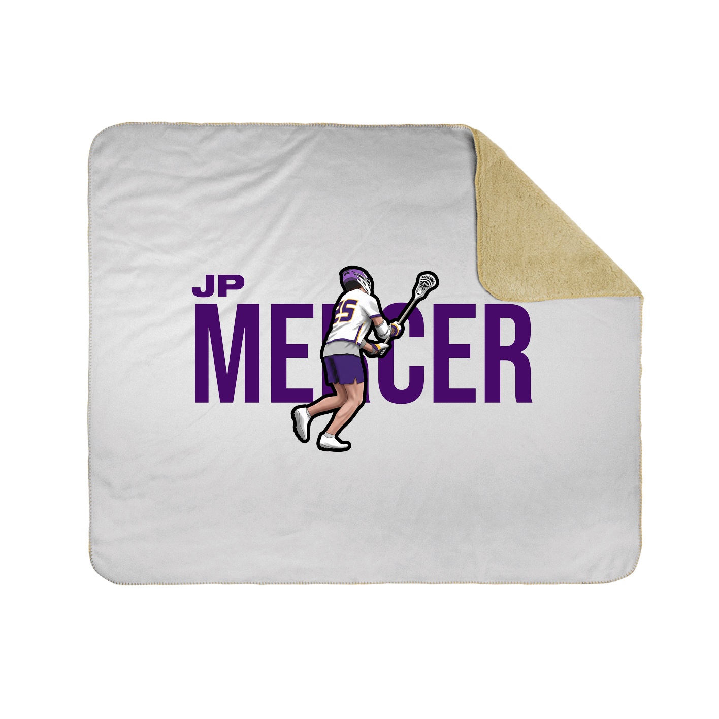 Throw Blanket — Player Name in White