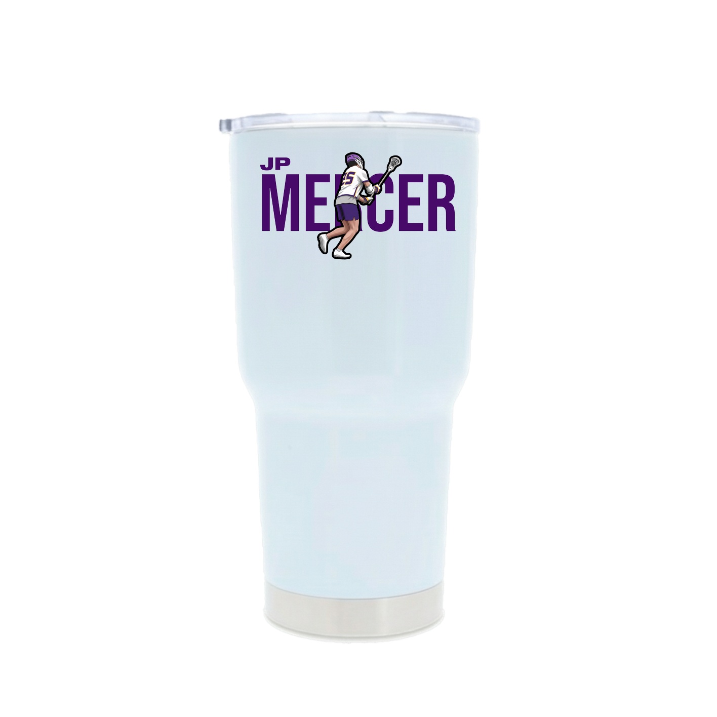 30oz Stainless Steel Tumbler — Player Name in White