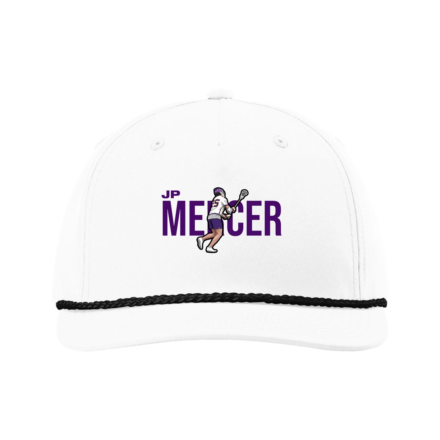 Five-Panel Classic Rope Cap — Player Name in White