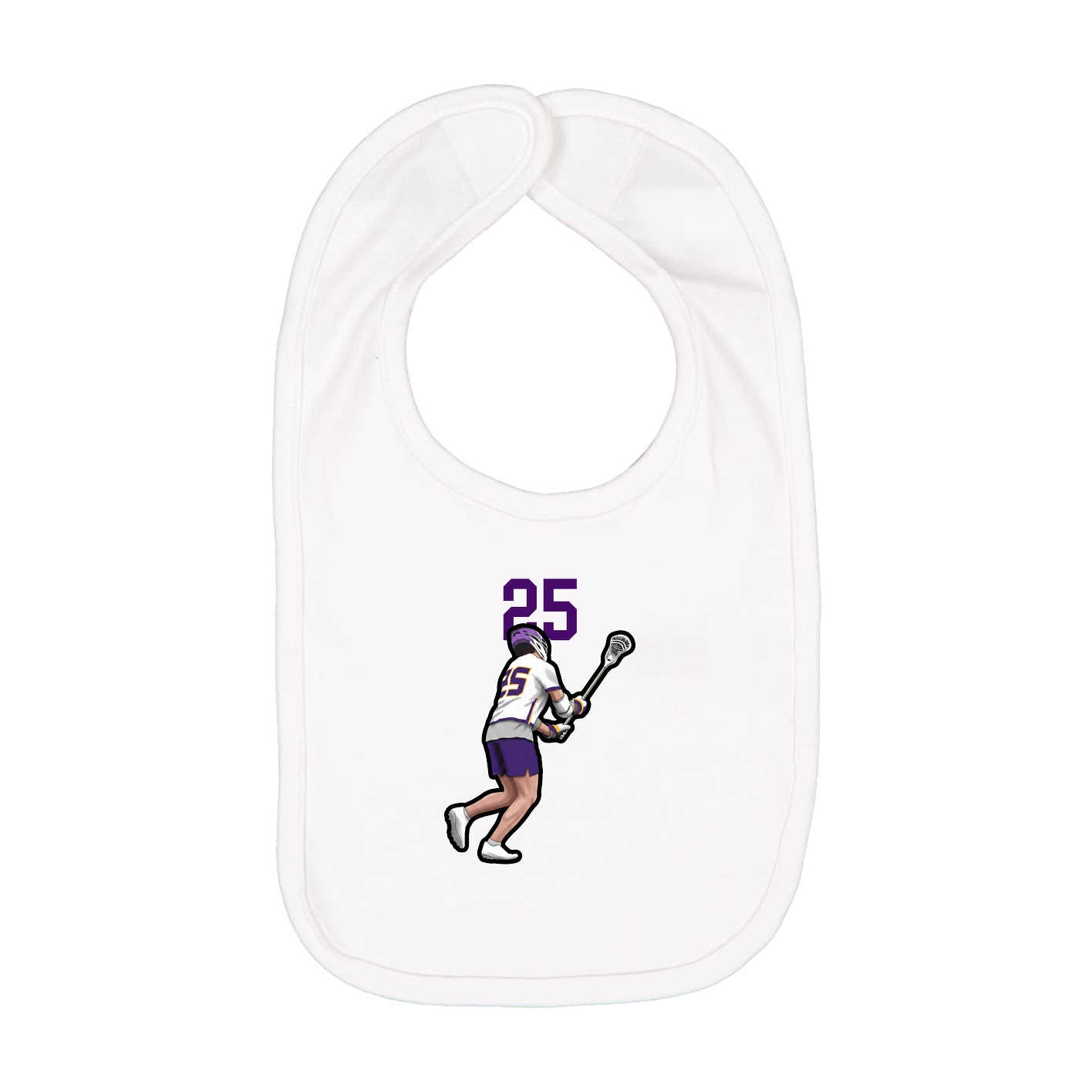 Infant Bib — Number Top in White