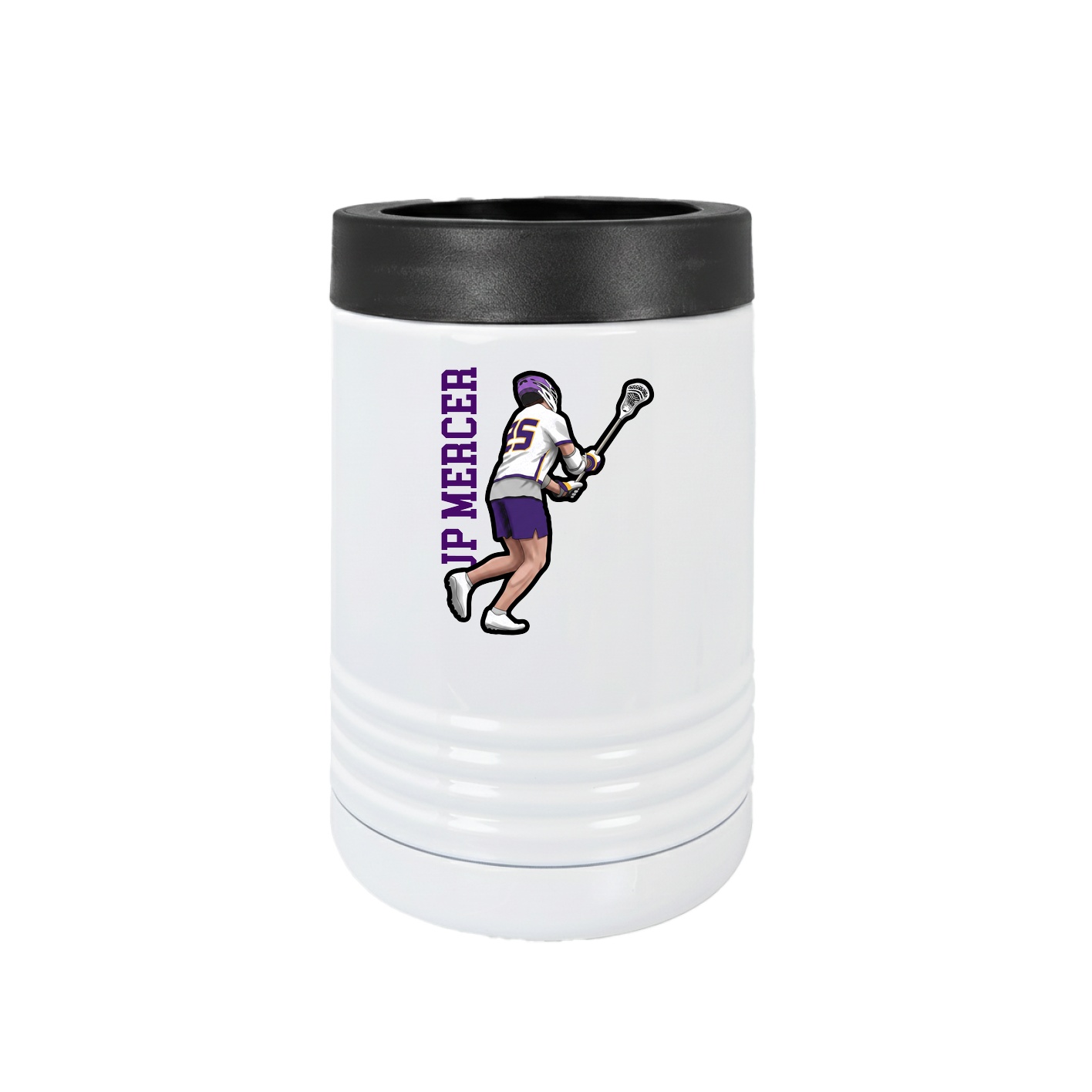 Beverage Holder — Name Vertical in White
