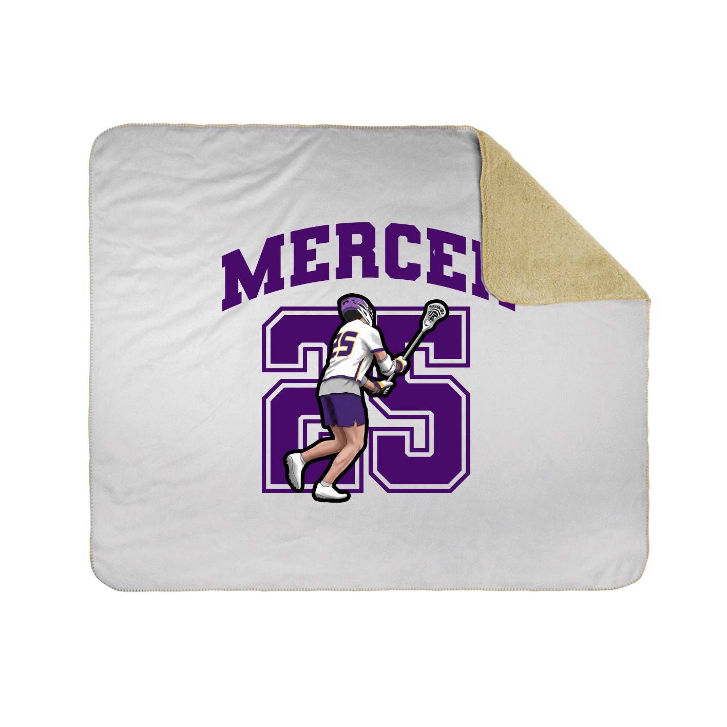 Throw Blanket — Number in White