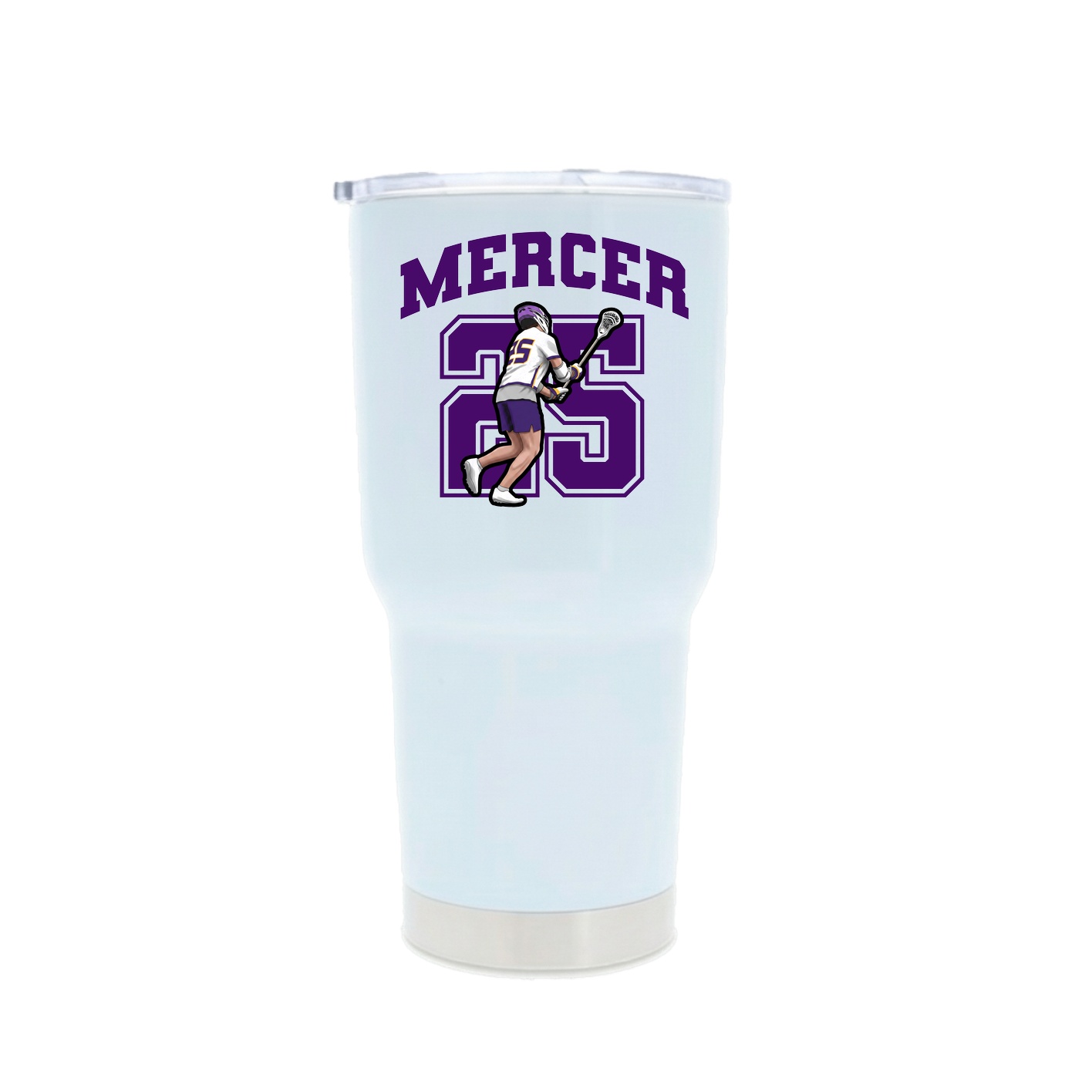 30oz Stainless Steel Tumbler — Number in White